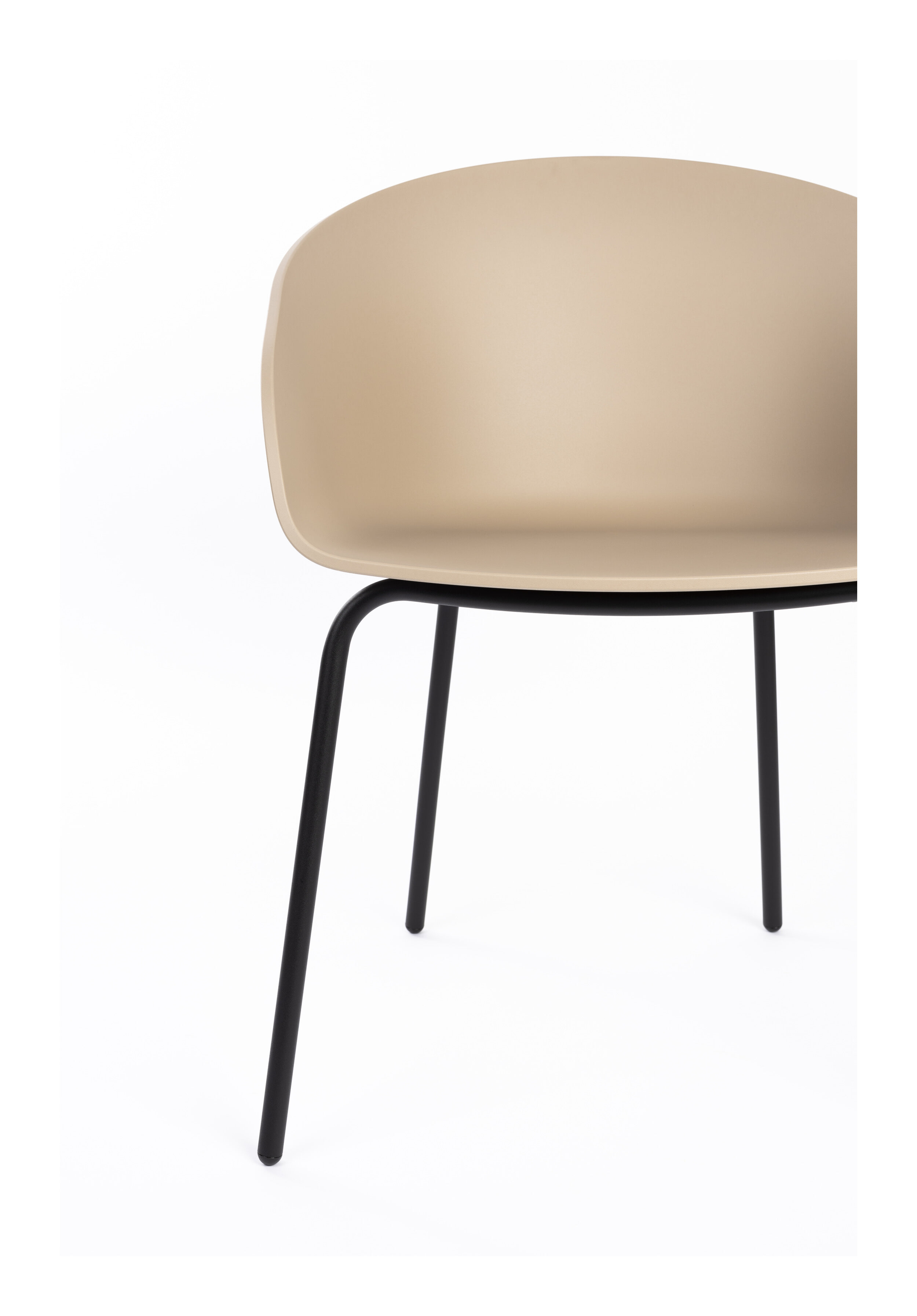 Zuiver Eetkamerstoel 'Void' Gerecycled PP, kleur Latte Brown
