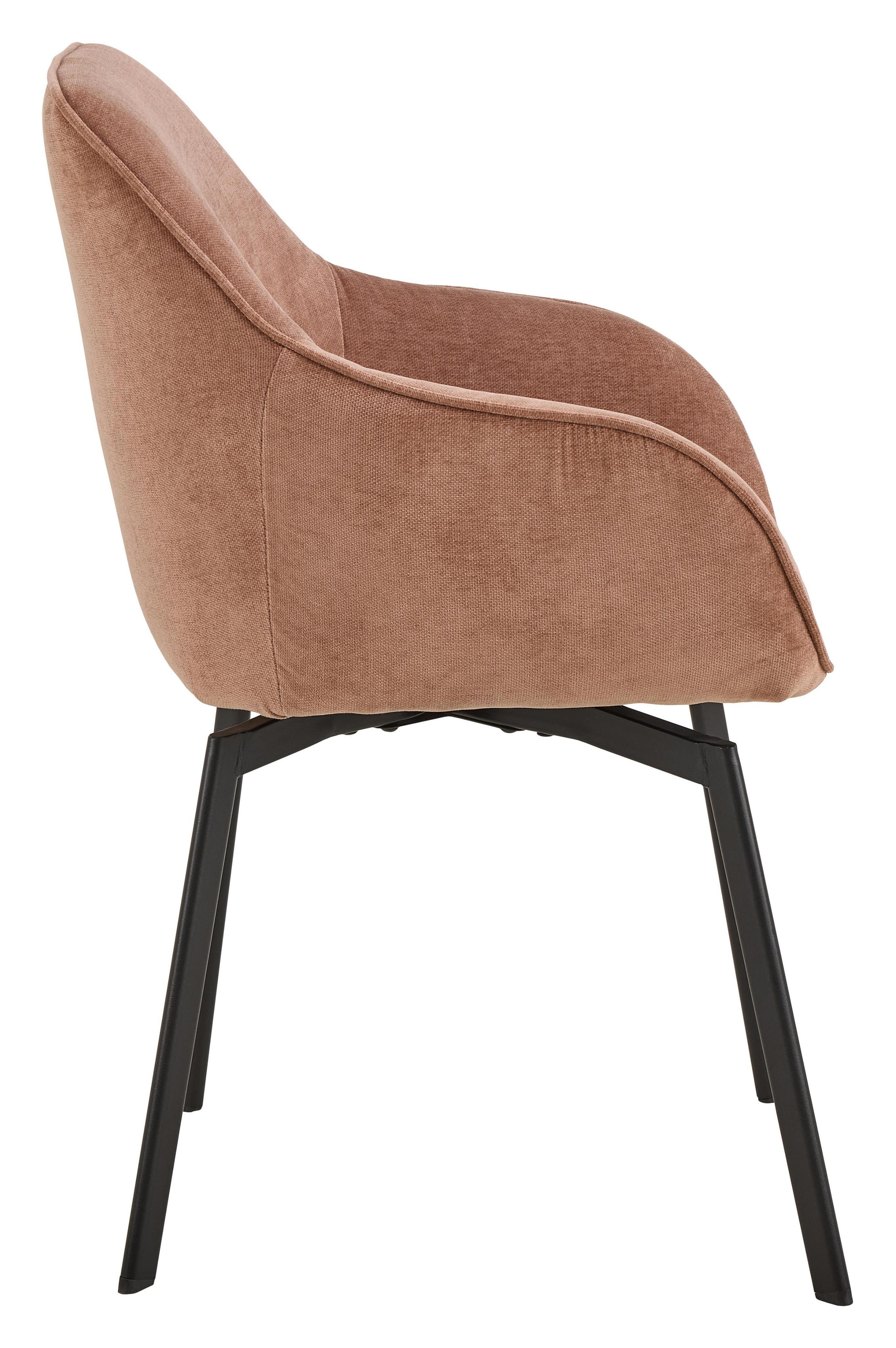 Bendt Draaibare Eetkamerstoel 'Aisling' Chenille, kleur Rosewood