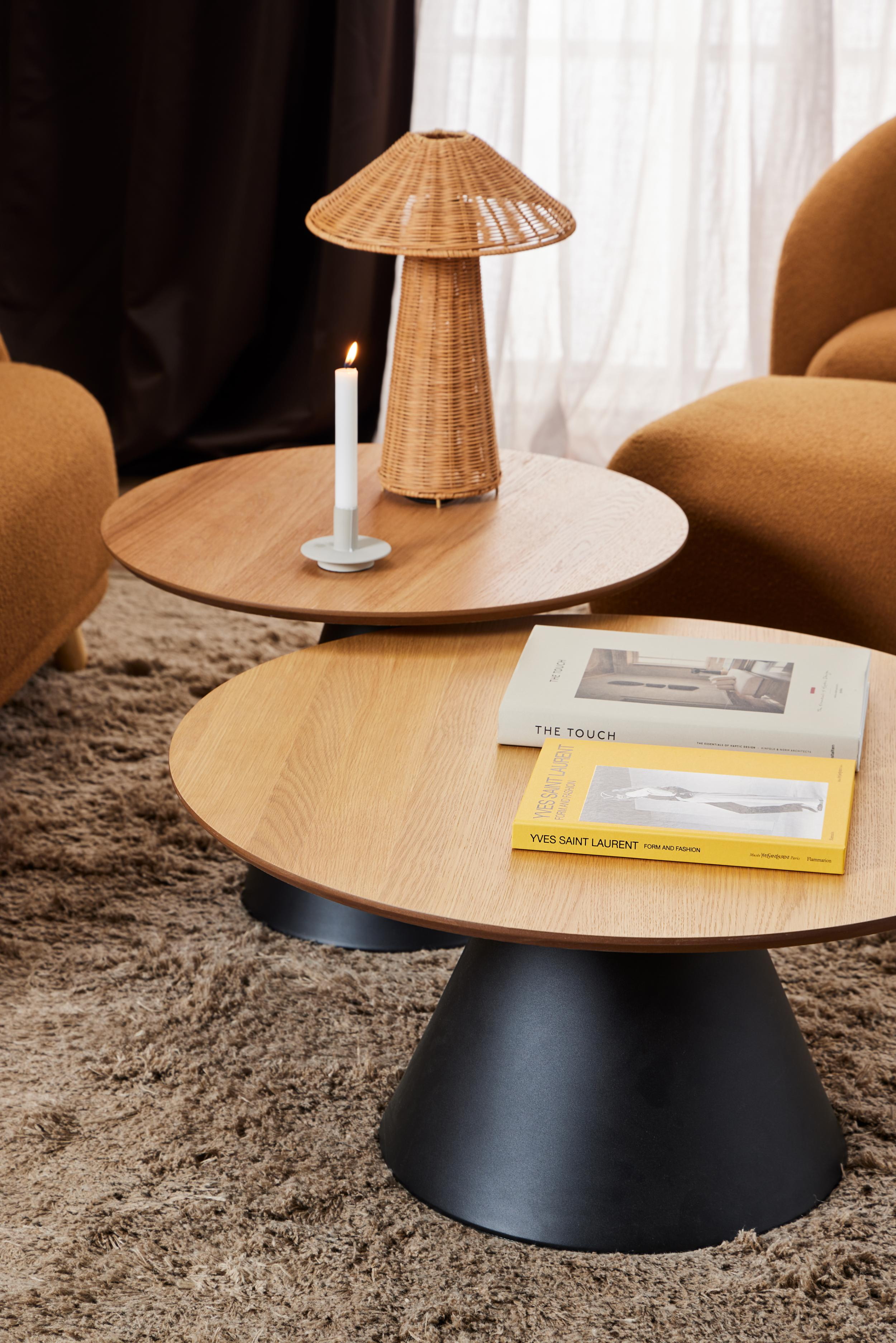 Bendt Ronde Salontafel 'Anemone' Eiken, 85cm