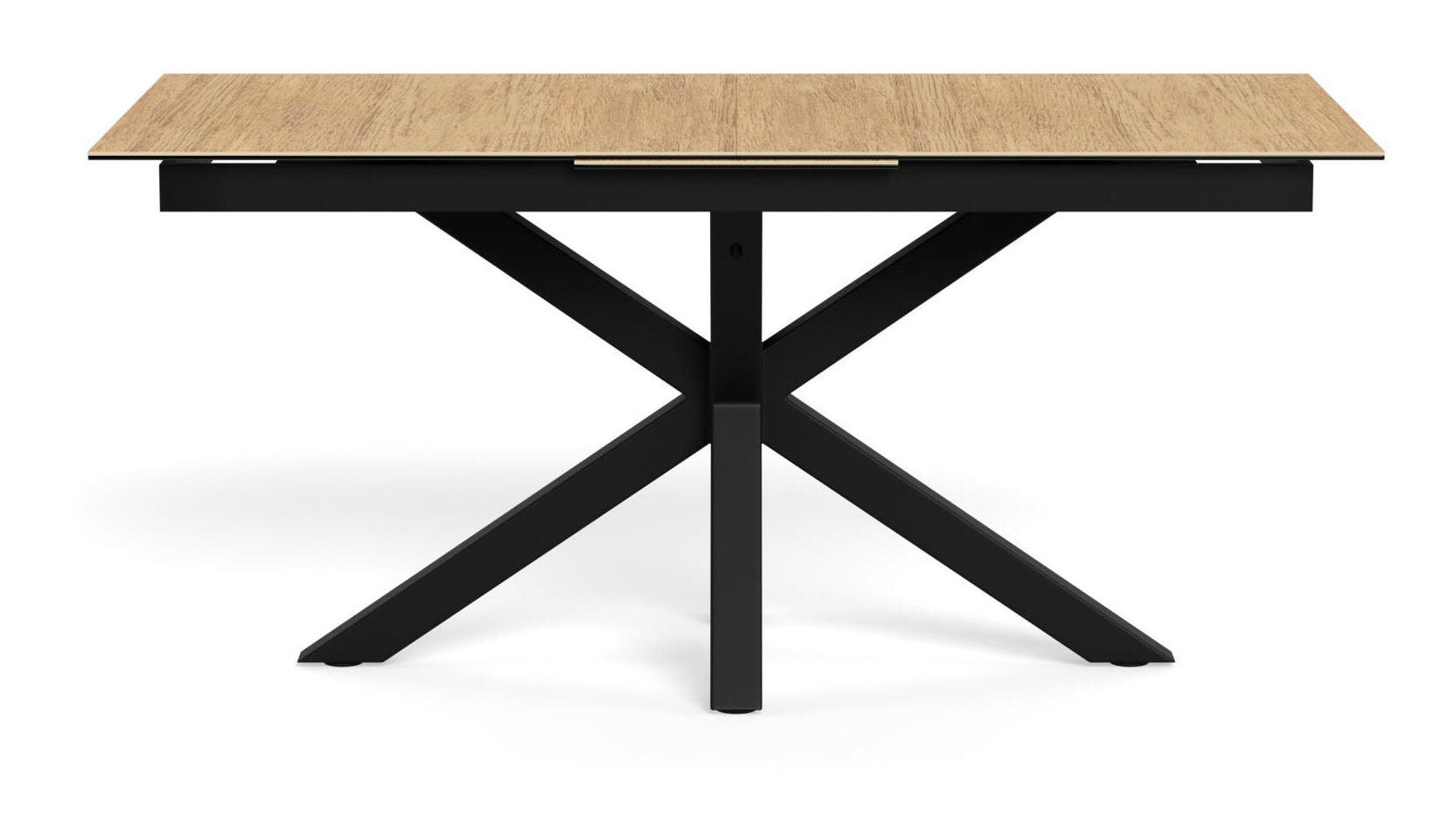 Bendt Uitschuifbare Eettafel 'Line' Keramiek in eikenlook, 168/210 x 90cm