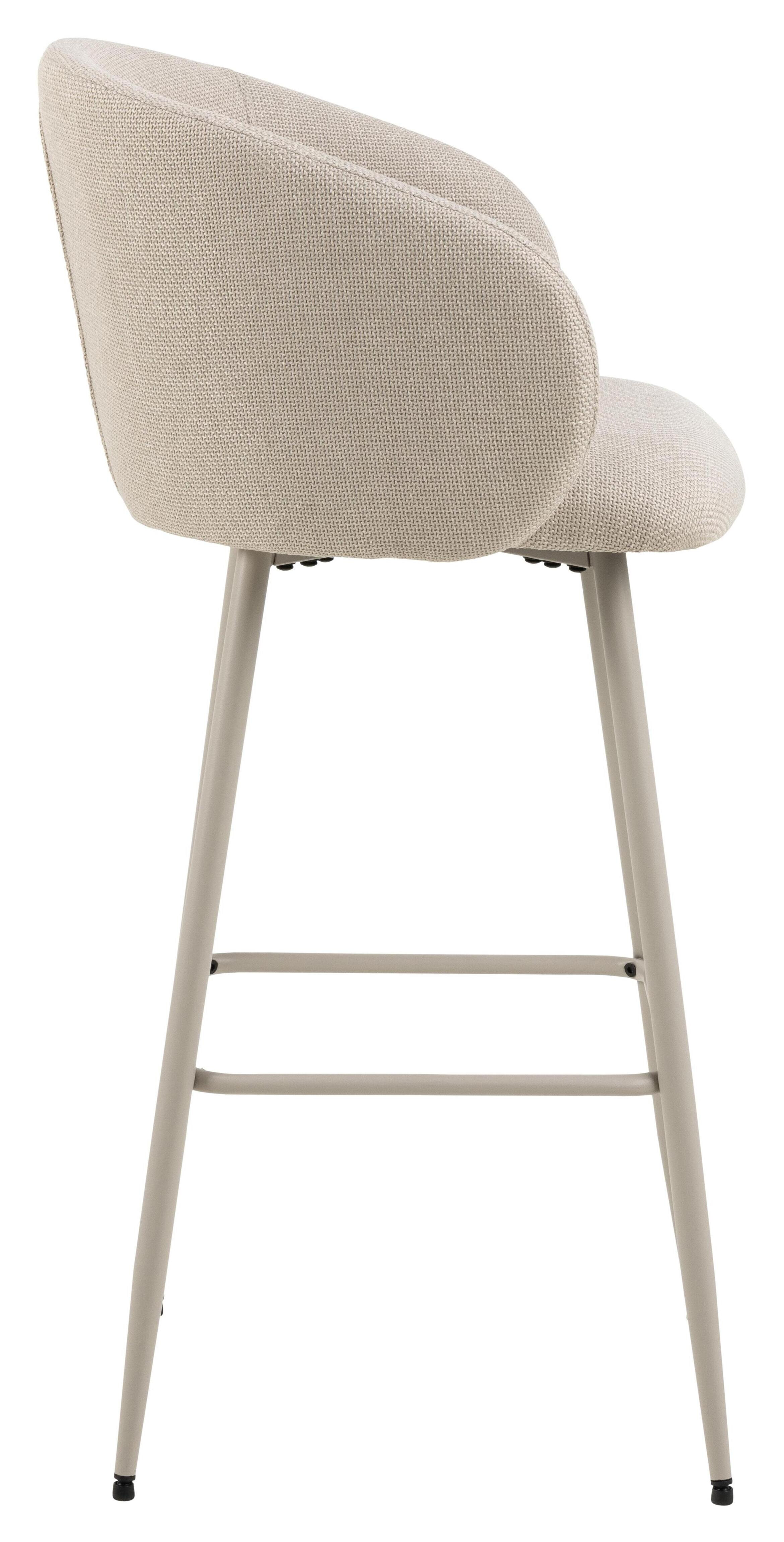 Bendt Barkruk 'Cristi' Stof, kleur Beige (zithoogte 78cm)