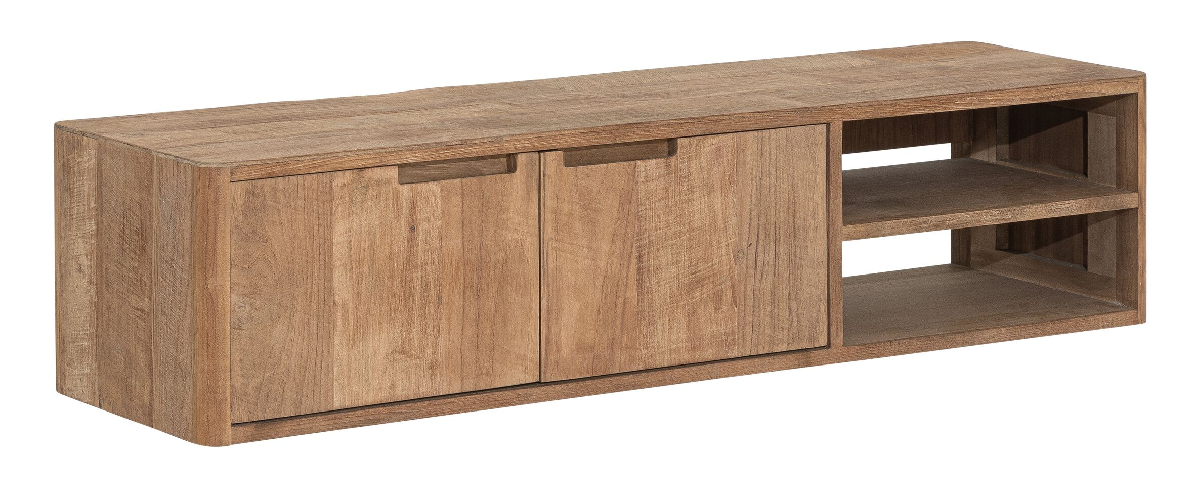 DTP Home Zwevend TV-meubel 'Bliss' Teakhout, 130cm