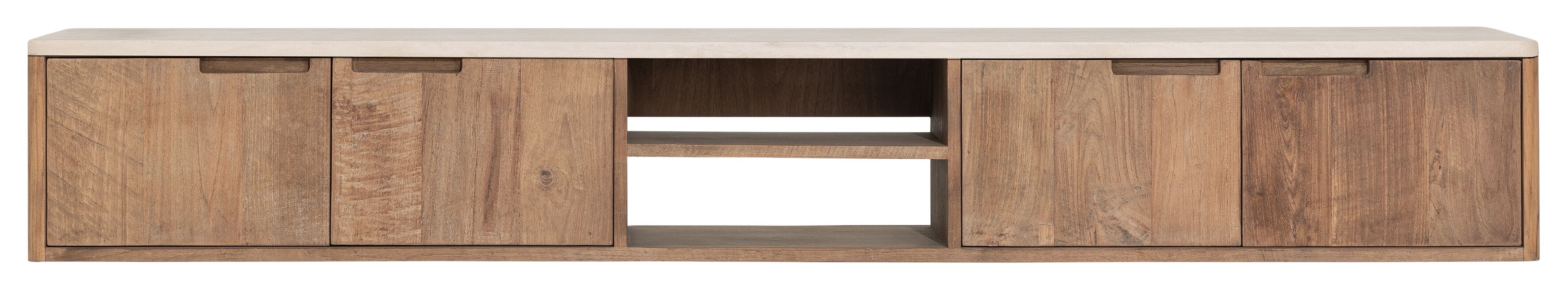 DTP Home Zwevend TV-meubel 'Bliss' Mortex Teakhout, 210cm