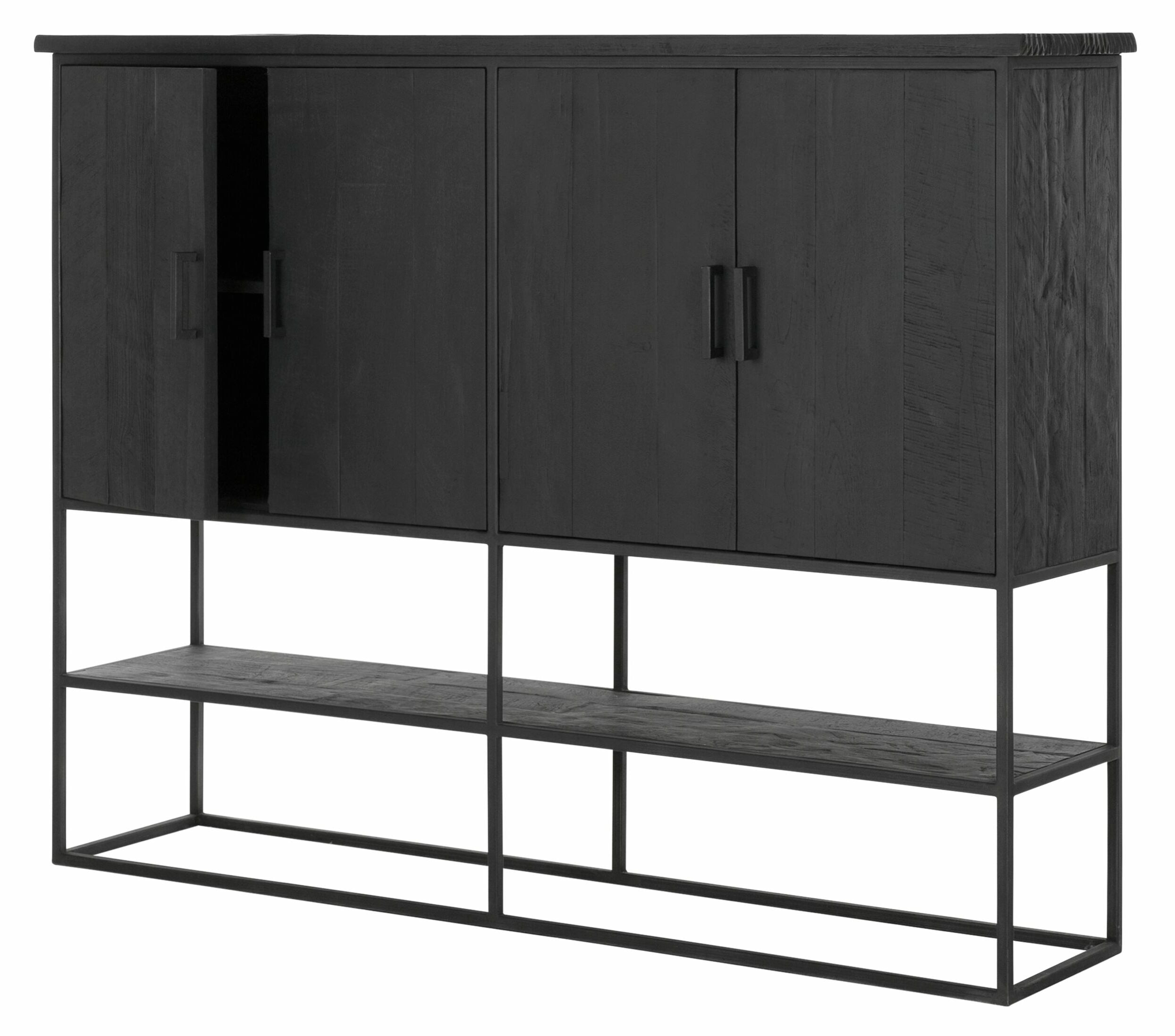 DTP Home Opbergkast 'Beam' Teakhout, 180 x 140cm, kleur Zwart
