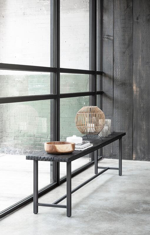 DTP Home Eetkamerbank 'Beam' Teakhout, 190cm, kleur Zwart