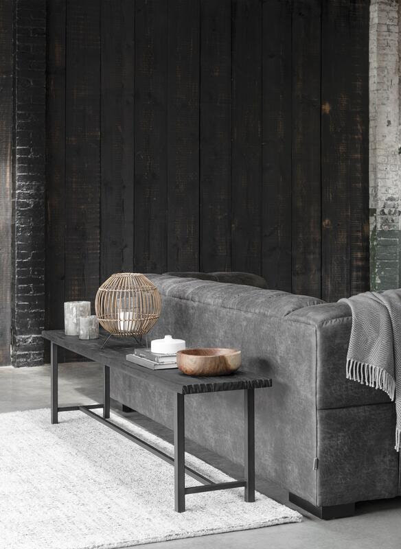DTP Home Eetkamerbank 'Beam' Teakhout, 190cm, kleur Zwart