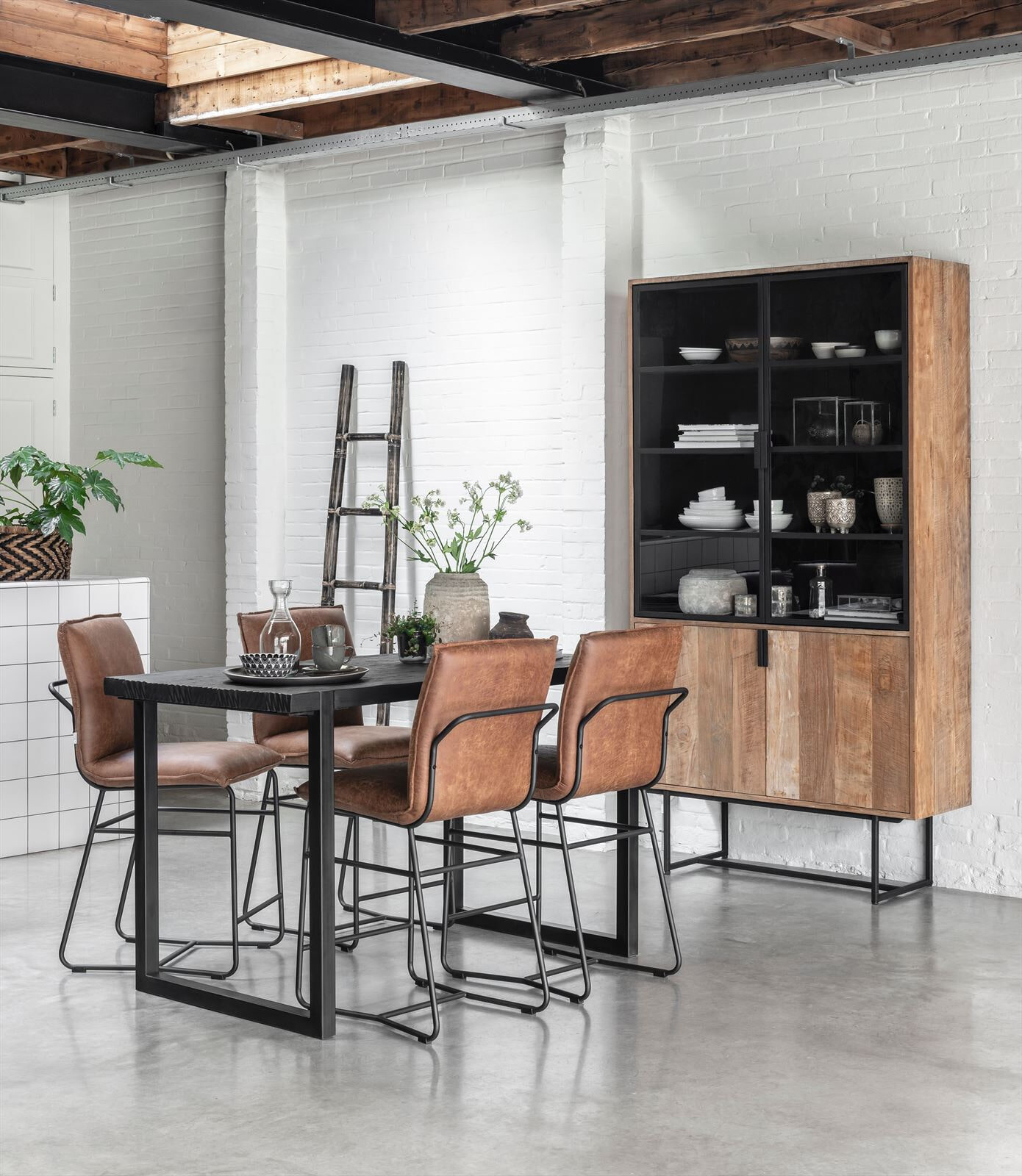 DTP Home Bartafel 'Beam' Teakhout, 150 x 80cm, kleur Zwart