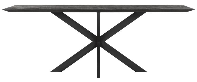 DTP Home Eettafel 'Curves' Teakhout, 210 x 100cm, kleur Zwart