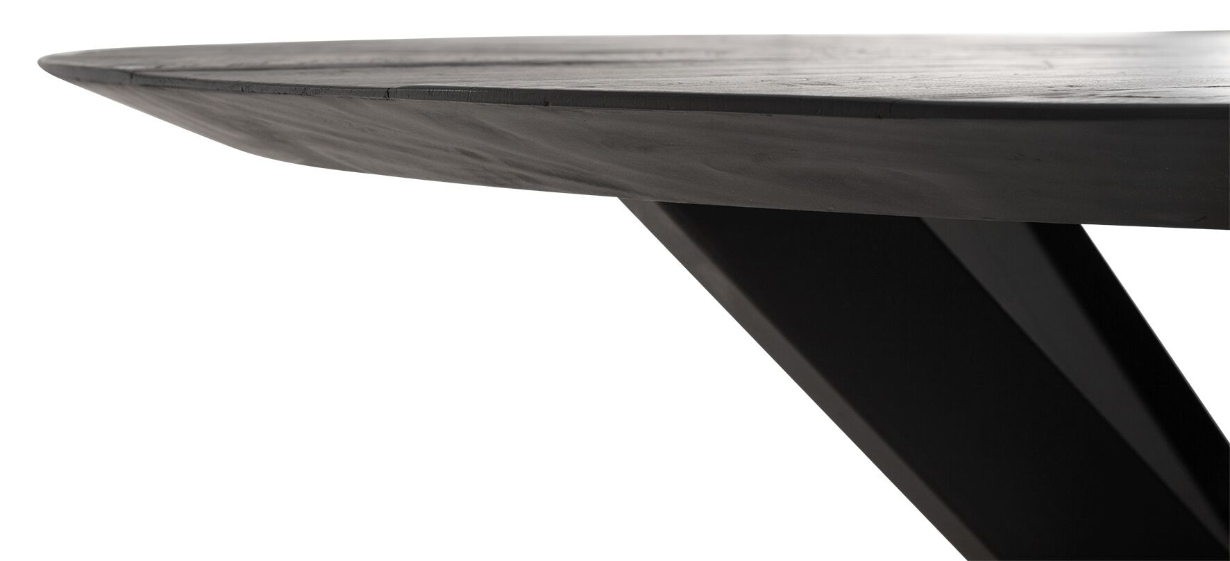 DTP Home Ronde Eettafel 'Shape' Teakhout, 130cm, kleur Zwart