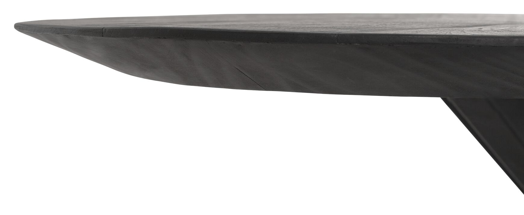 DTP Home Ovale Eettafel 'Shape' Teakhout, 280 x 120cm, kleur Zwart