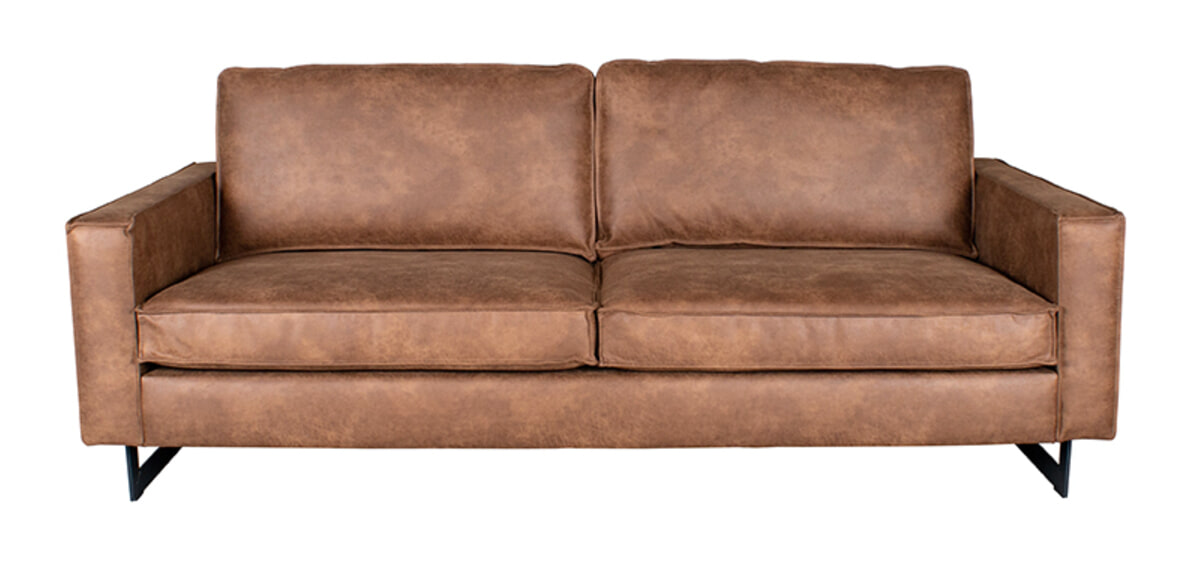 LABEL51 Bank 'Arezzo', 3-zits, kleur Cognac LABEL51 Bank 'Arezzo', 3-zits, kleur Cognac