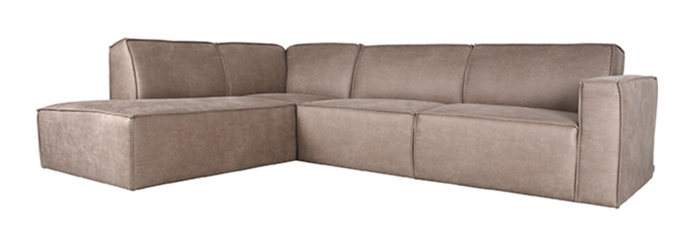 LABEL51 Loungebank Kay Links, Micro Suede - Taupe