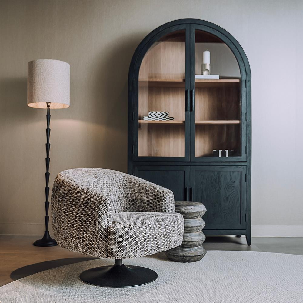Tower Living Draaifauteuil 'Barga' kleur Wit/Grijs