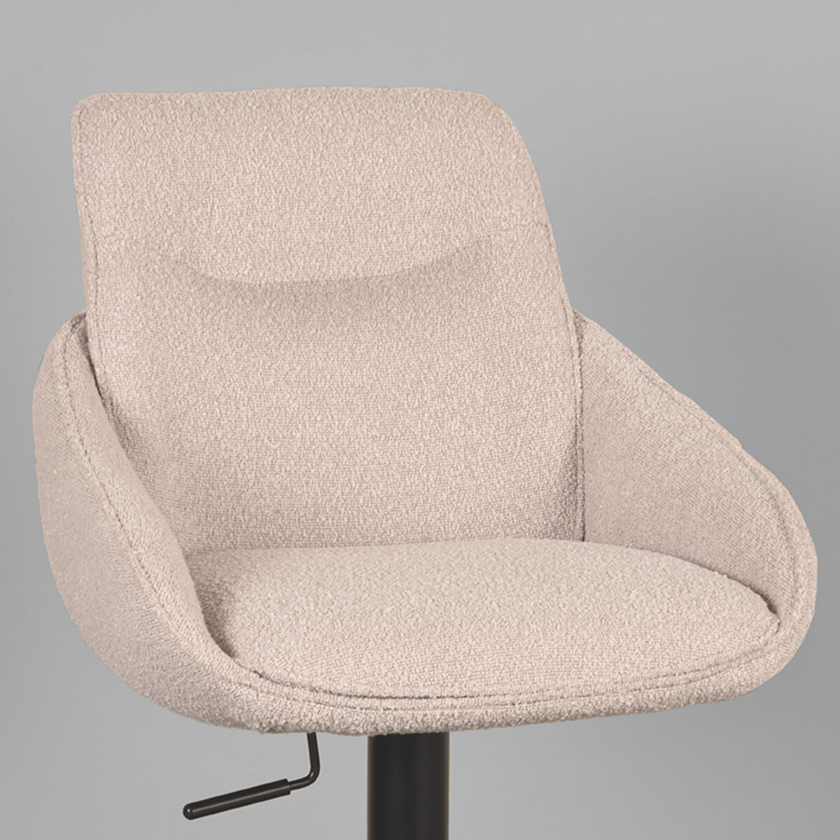 LABEL51 Barkruk 'Beauty' Bouclé, kleur Naturel (zithoogte 56-82cm)