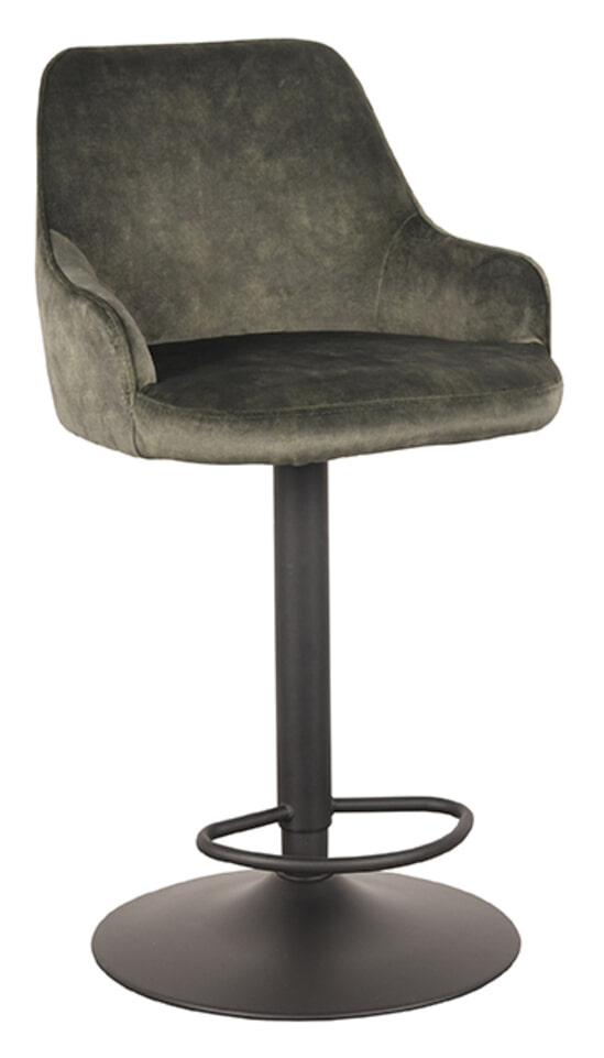 LABEL51 Draaibare Barkruk Fender Velvet - Hunter (zithoogte 64-84cm)