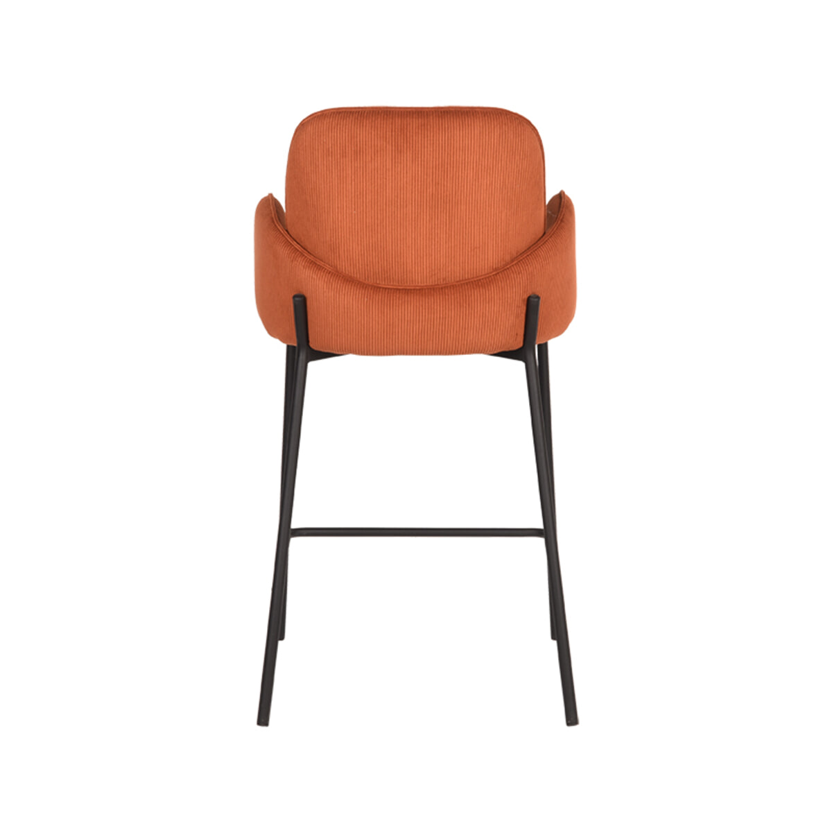 LABEL51 Barkruk 'Jari' Rib, kleur Roest (zithoogte 65cm)