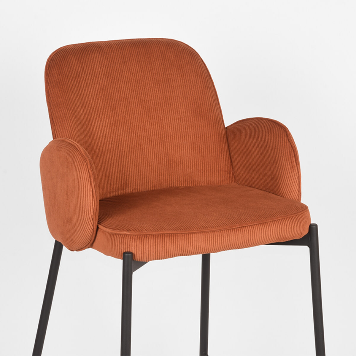 LABEL51 Barkruk 'Jari' Rib, kleur Roest (zithoogte 65cm)
