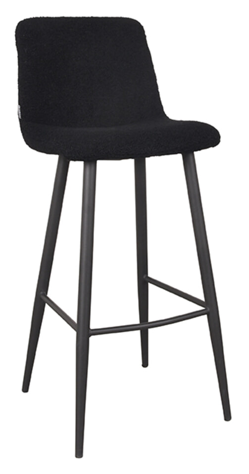 LABEL51 Barkruk Jep Teddy - Zwart (zithoogte 78cm)