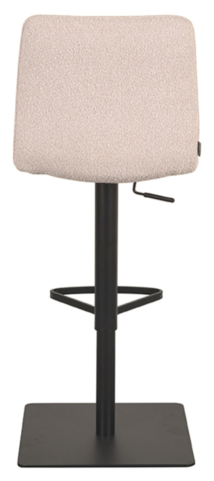 LABEL51 Draaibare Barkruk 'Juul' Bouclé, kleur Naturel (zithoogte 55-81cm)