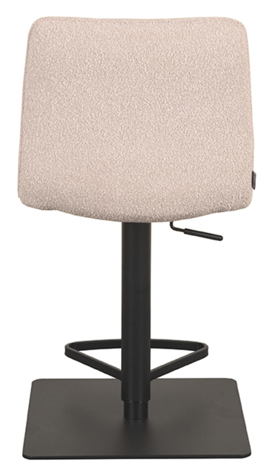 LABEL51 Draaibare Barkruk 'Juul' Bouclé, kleur Naturel (zithoogte 55-81cm)