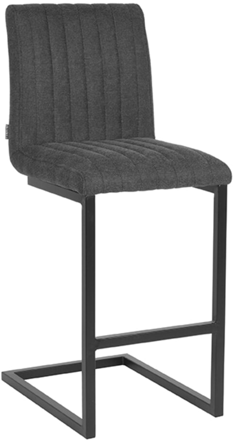 LABEL51 Barkruk 'Milo' Stof, kleur Antraciet (zithoogte 66cm) LABEL51 Barkruk 'Milo' Stof, kleur Antraciet (zithoogte 66cm)