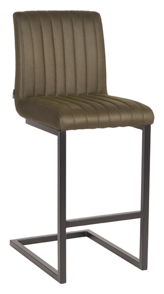 LABEL51 Barkruk 'Milo' Microfiber, kleur Groen (zithoogte 66cm) LABEL51 Barkruk 'Milo' Microfiber, kleur Groen (zithoogte 66cm)