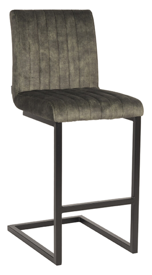 LABEL51 Barkruk 'Milo' Velvet, kleur Groen (zithoogte 66cm) LABEL51 Barkruk 'Milo' Velvet, kleur Groen (zithoogte 66cm)