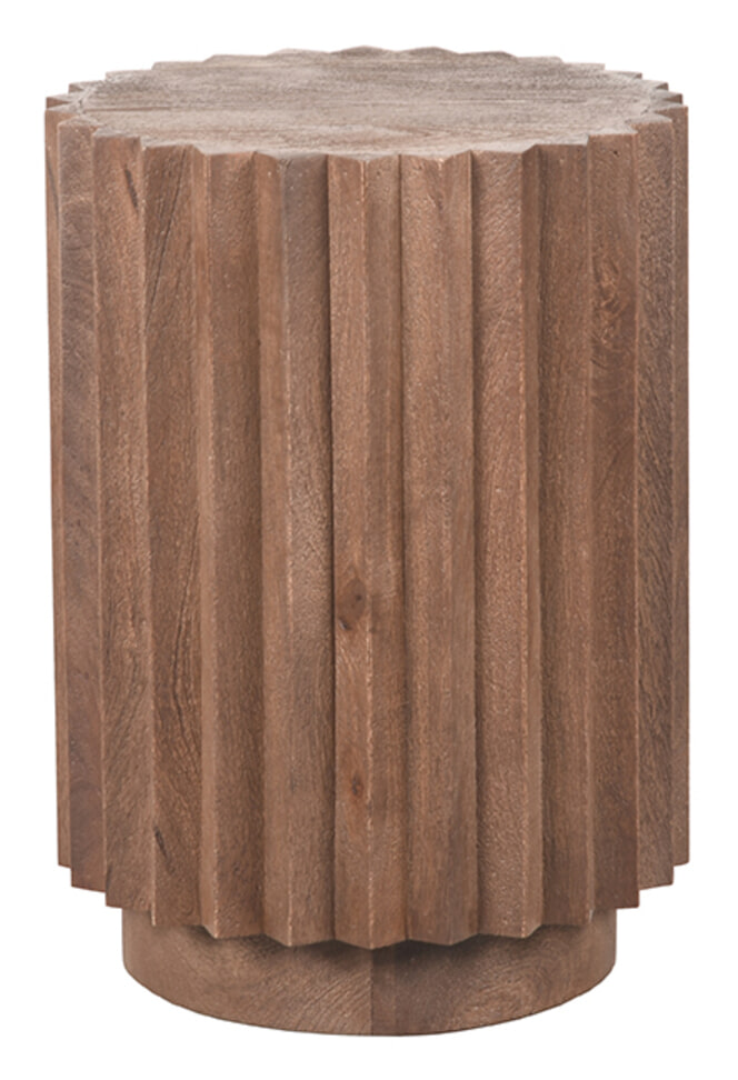LABEL51 Ronde Bijzettafel Novan Espresso Mangohout, 35cm