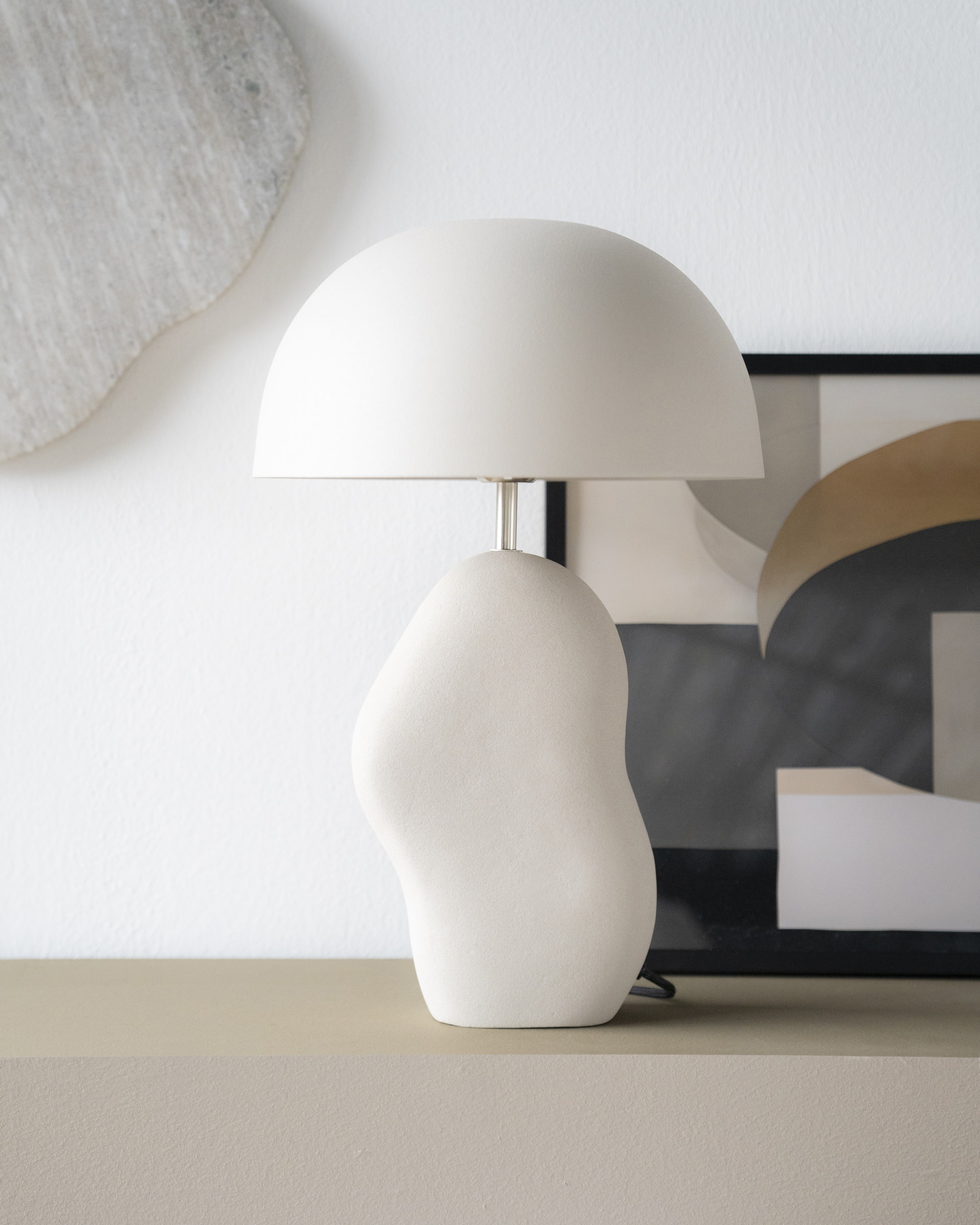 By-Boo Tafellamp 'Aizu' 48cm hoog, kleur Beige