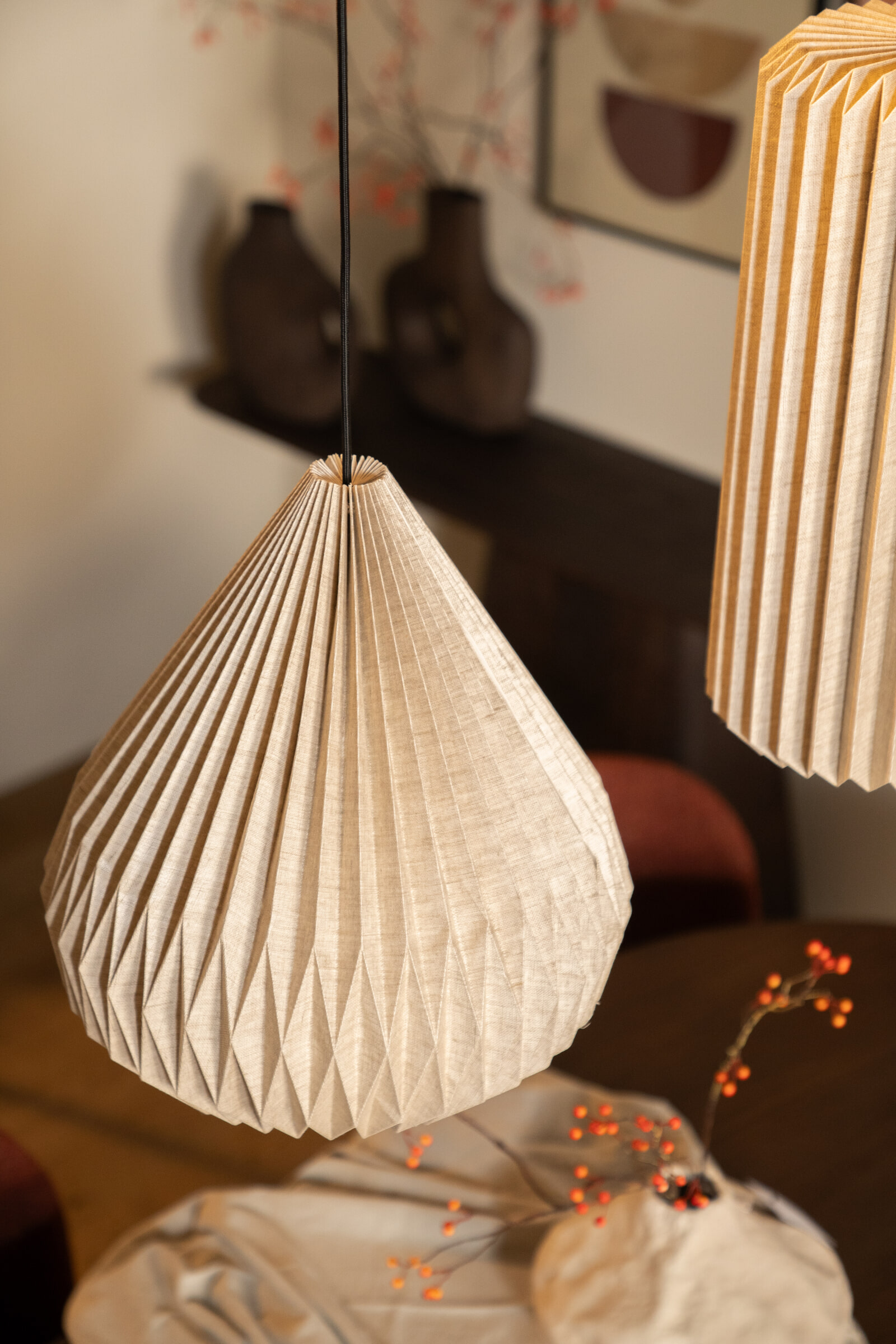 By-Boo Hanglamp 'Zuki' Linnen, 41cm