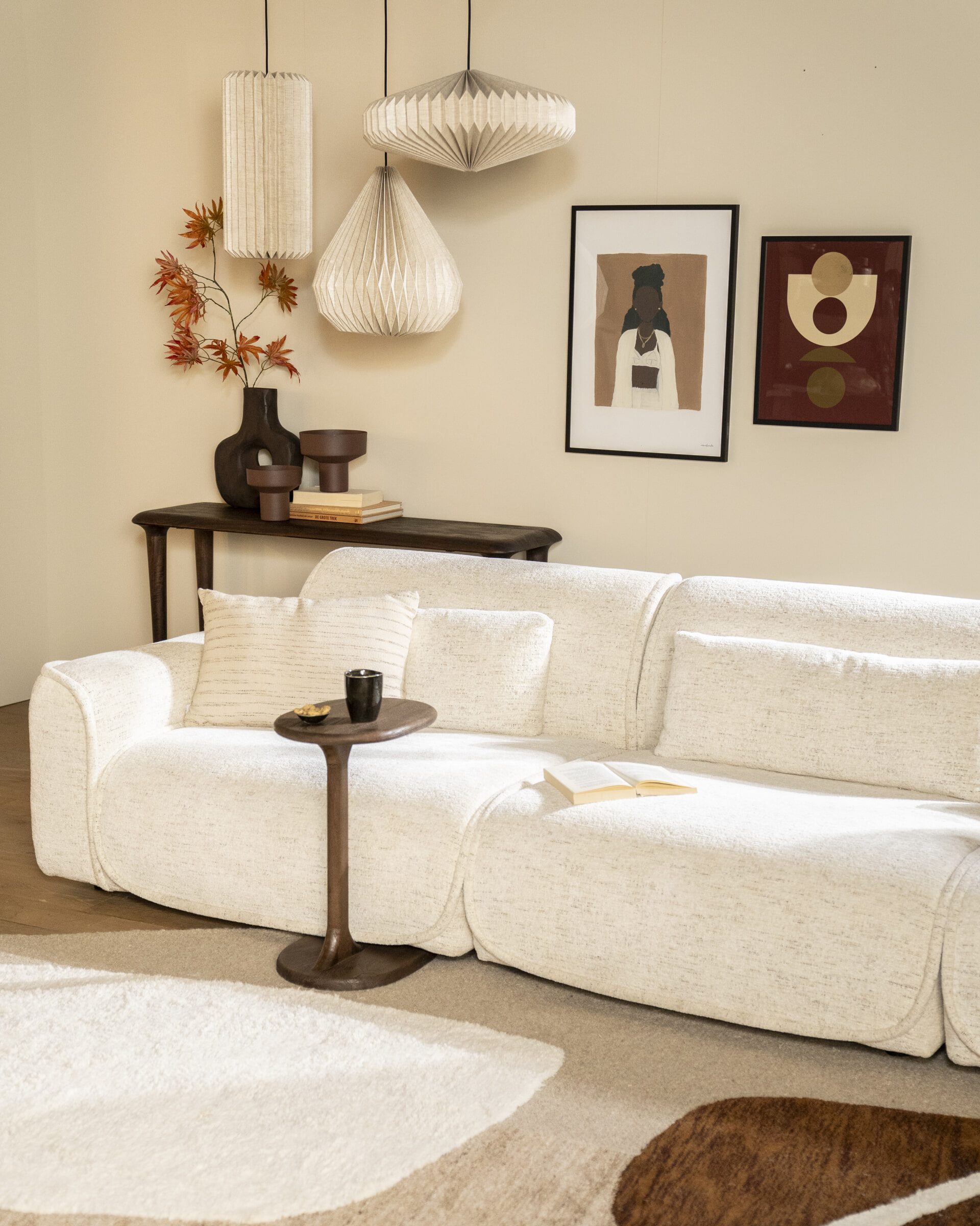 By-Boo Hanglamp Zuki Linnen, 26cm - Japandi - 230182 • Sohome