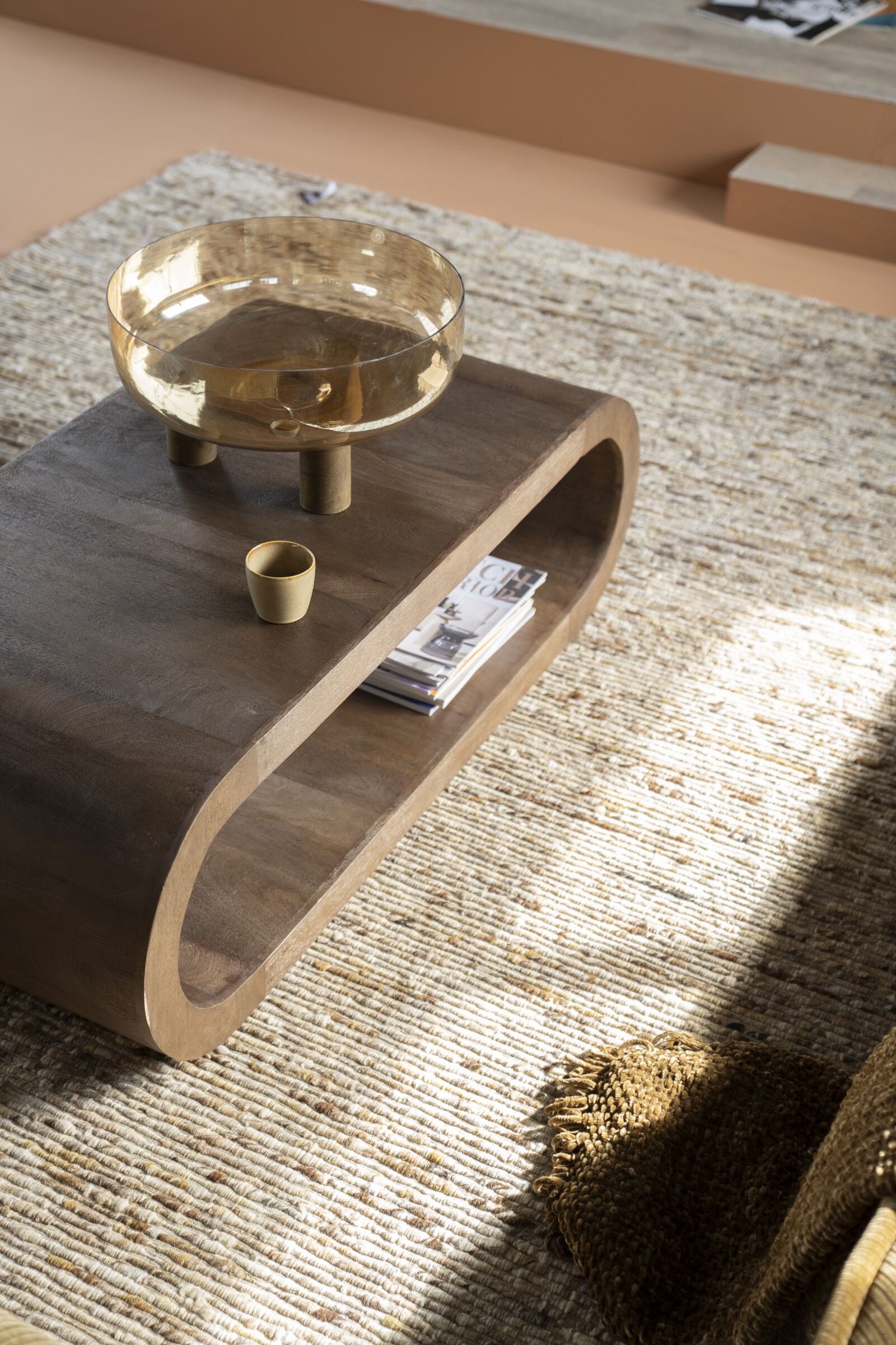 By-Boo Salontafel 'Elora' Mangohout, 130 x 60cm