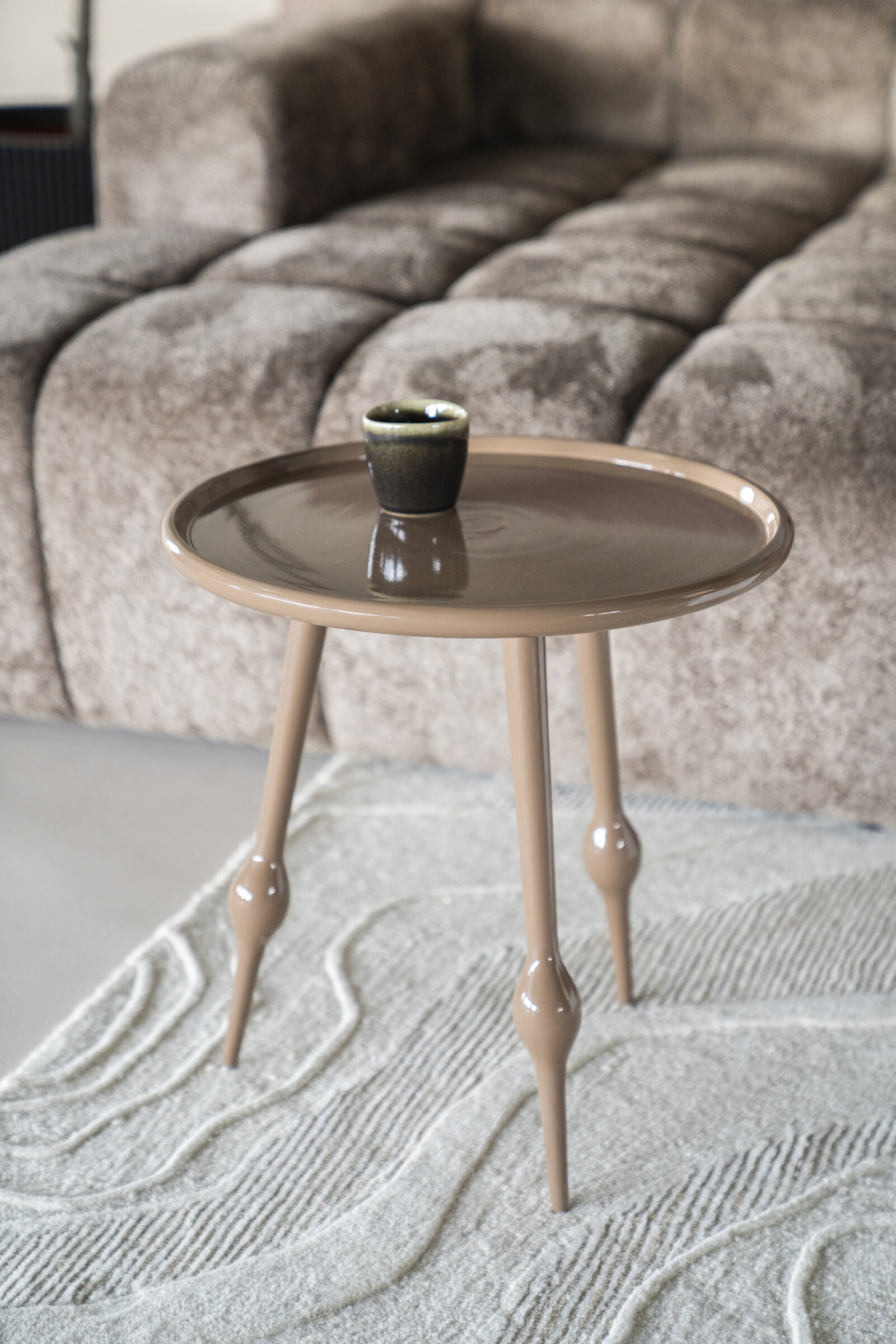 By-Boo Bijzettafel 'Birdy' 47cm, kleur Bruin