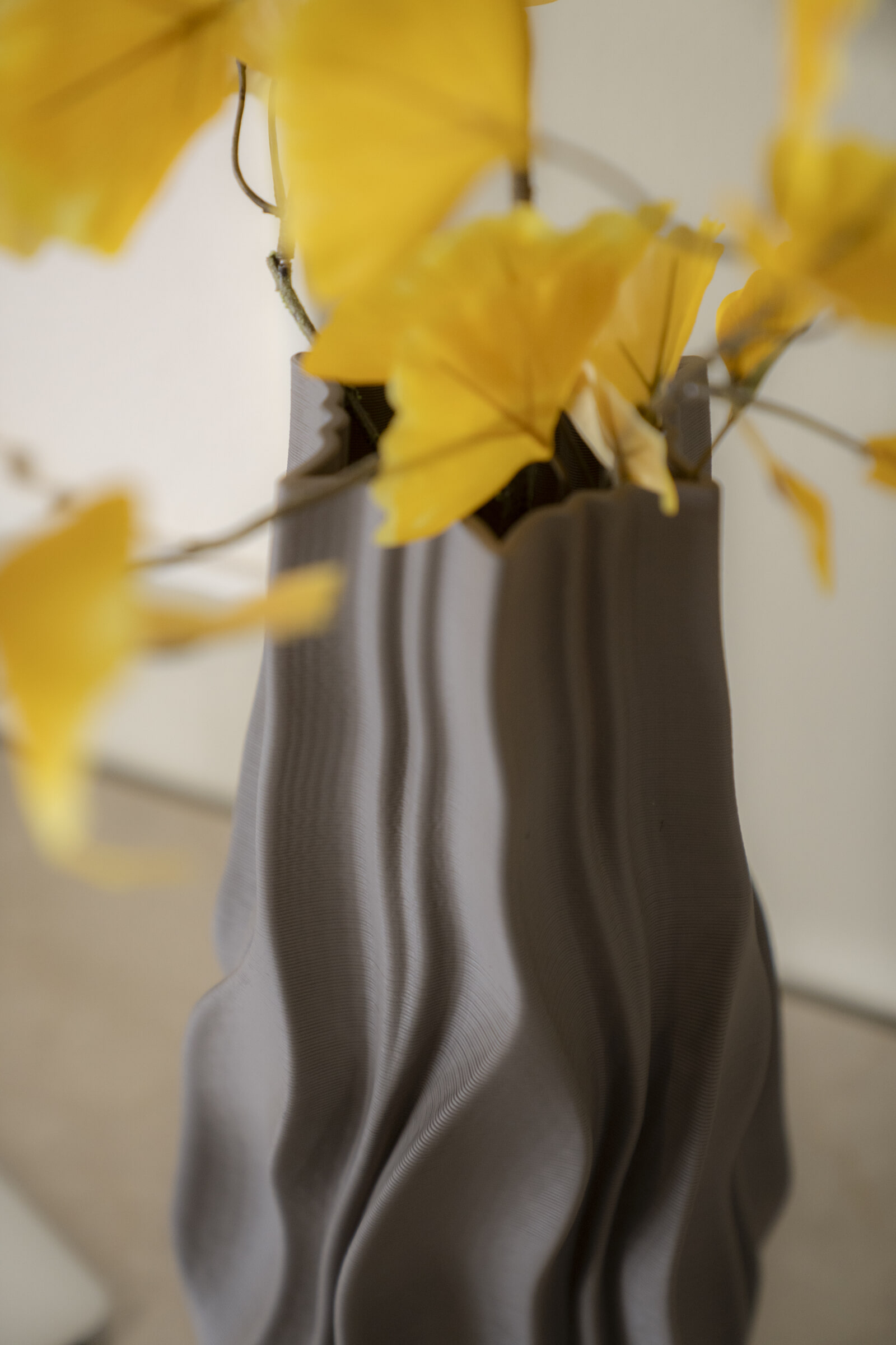 By-Boo Vaas 'Nove' 3D geprint Keramiek, 30cm