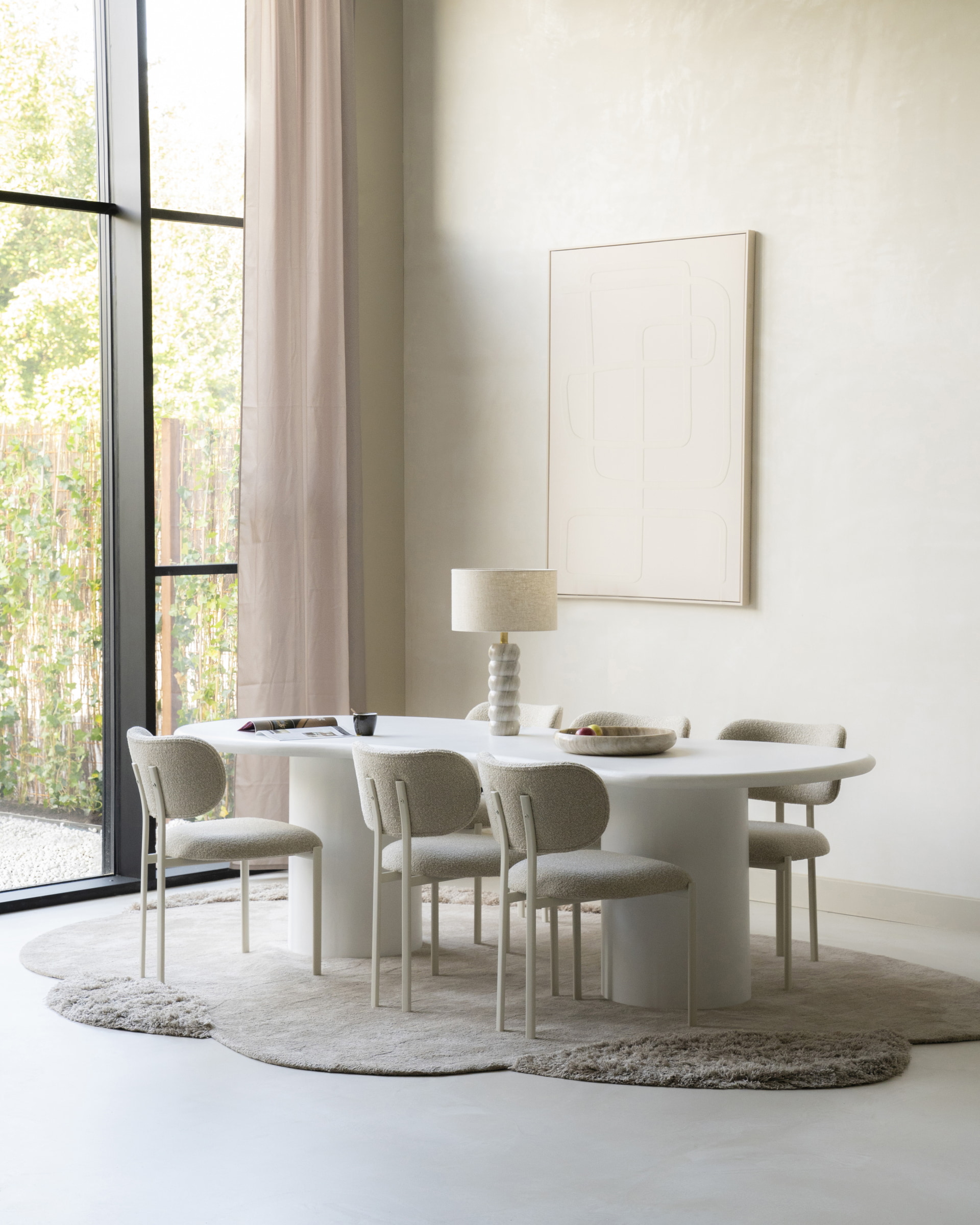 By-Boo Organisch Vloerkleed 'Praia' 235 x 345cm, kleur Beige