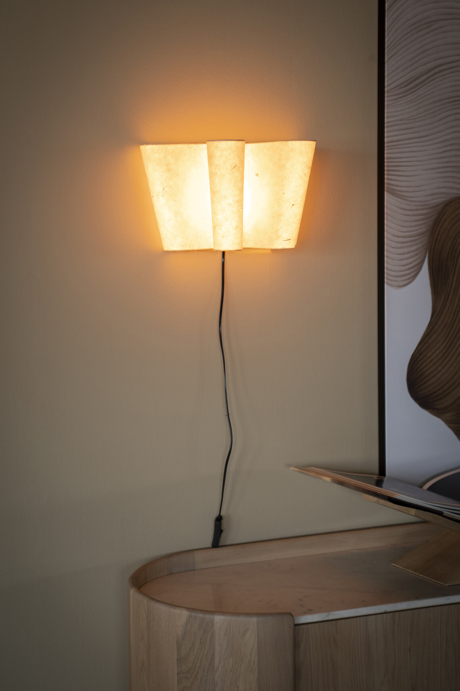By-Boo Wandlamp 'Meander' Handgemaakt papier