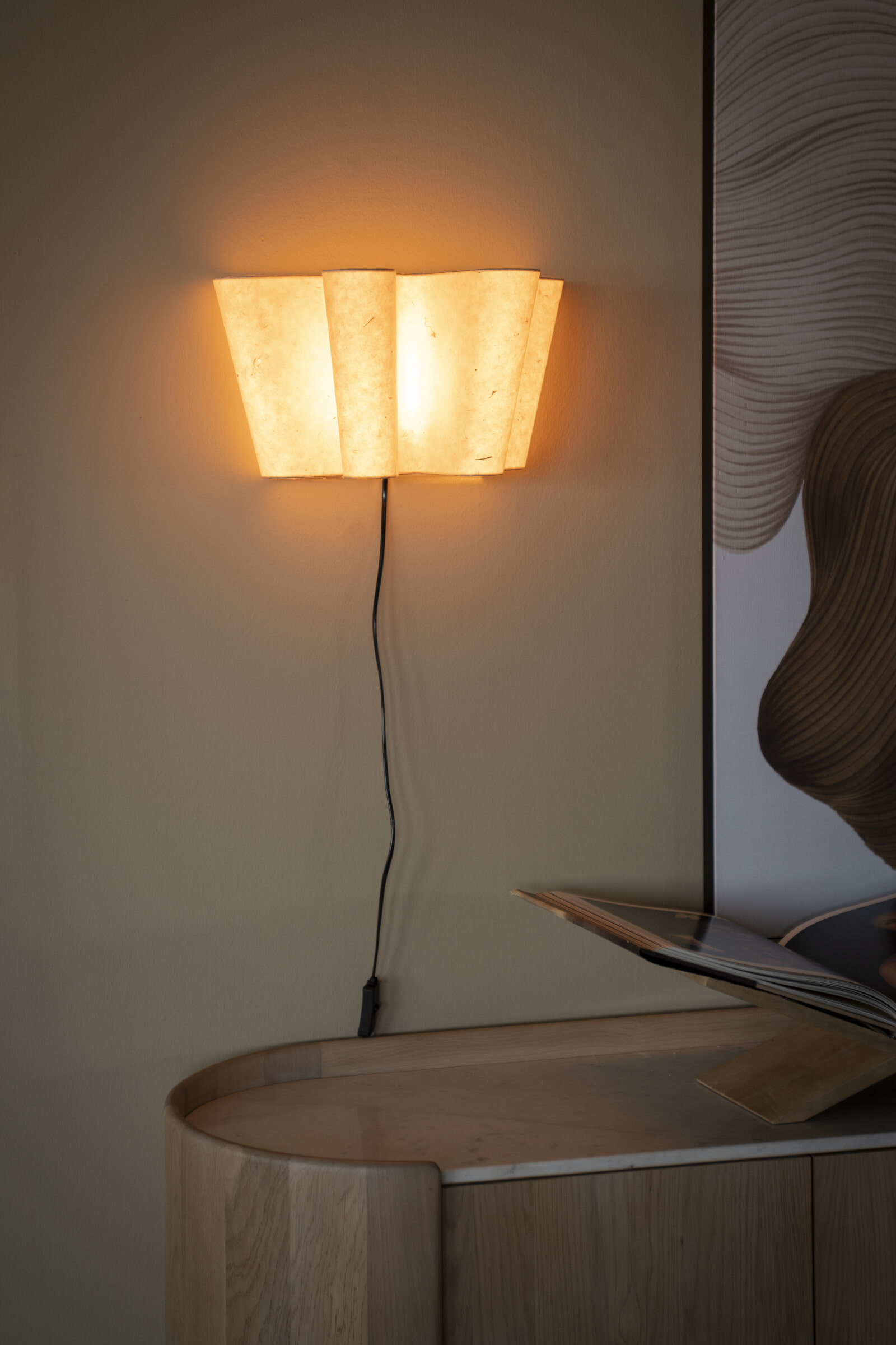 By-Boo Wandlamp 'Meander' Handgemaakt papier
