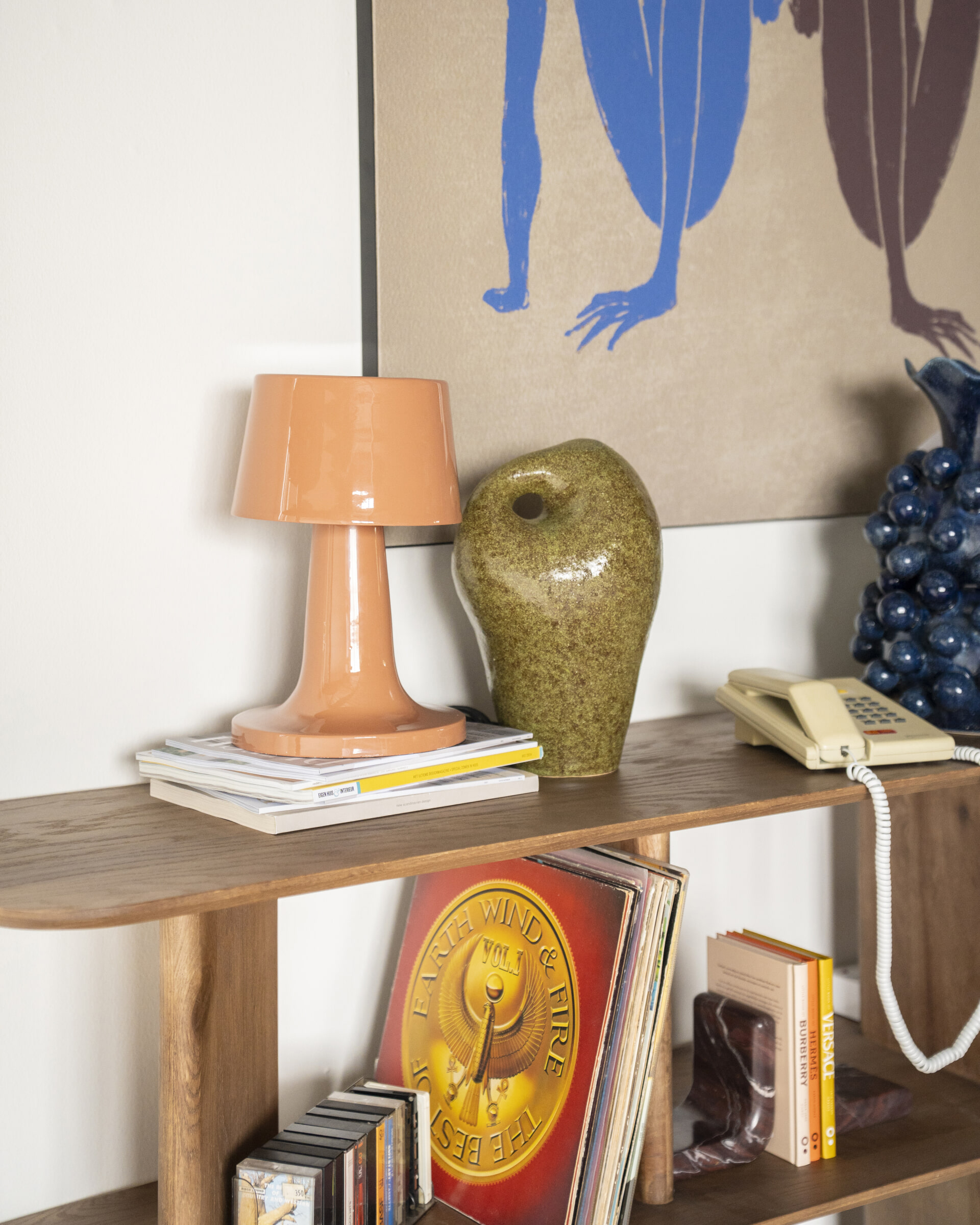 By-Boo Tafellamp 'Alvo' 35cm hoog, kleur Terracotta