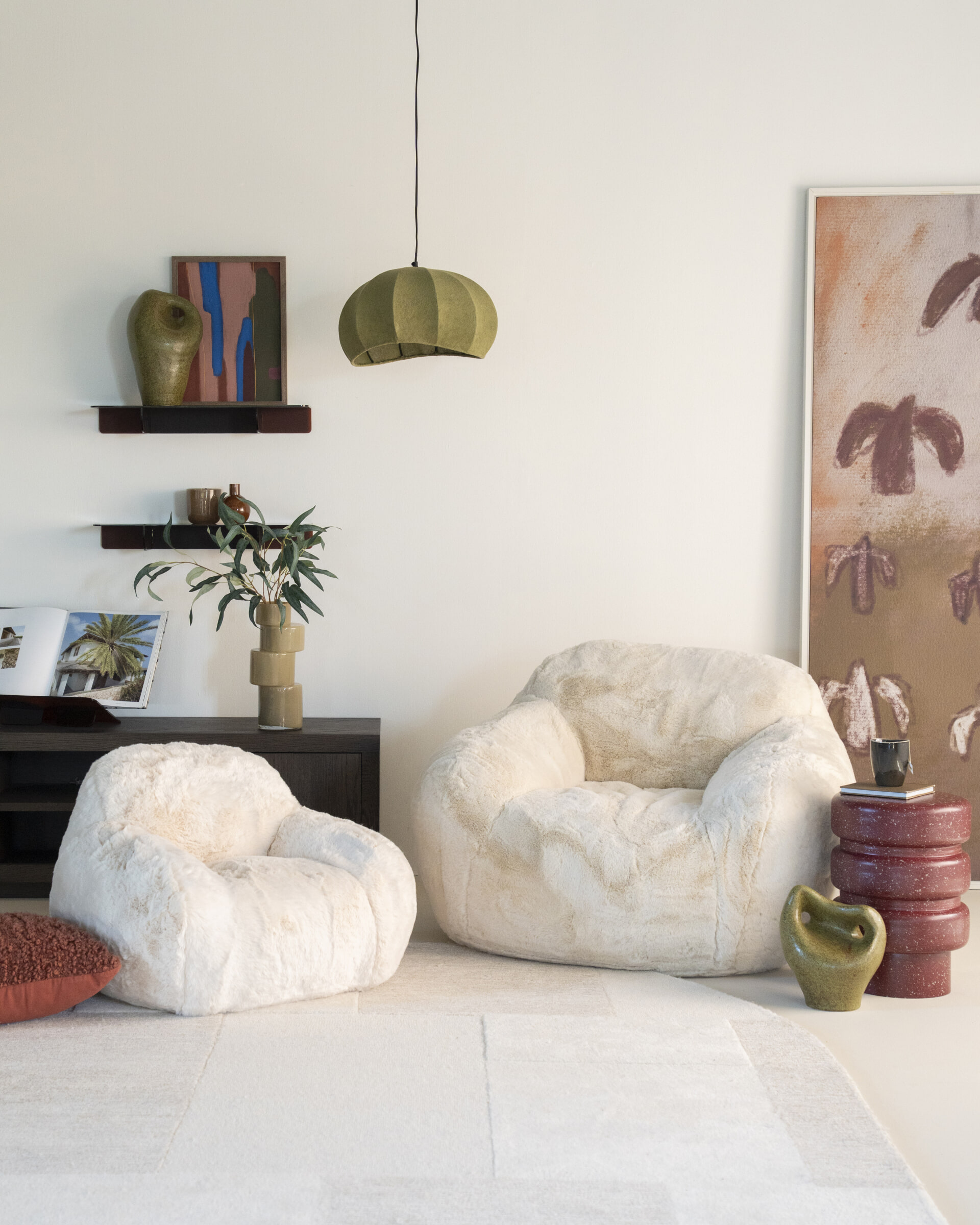 By-Boo Kinderfauteuil 'Hug' Fluffy, kleur Beige