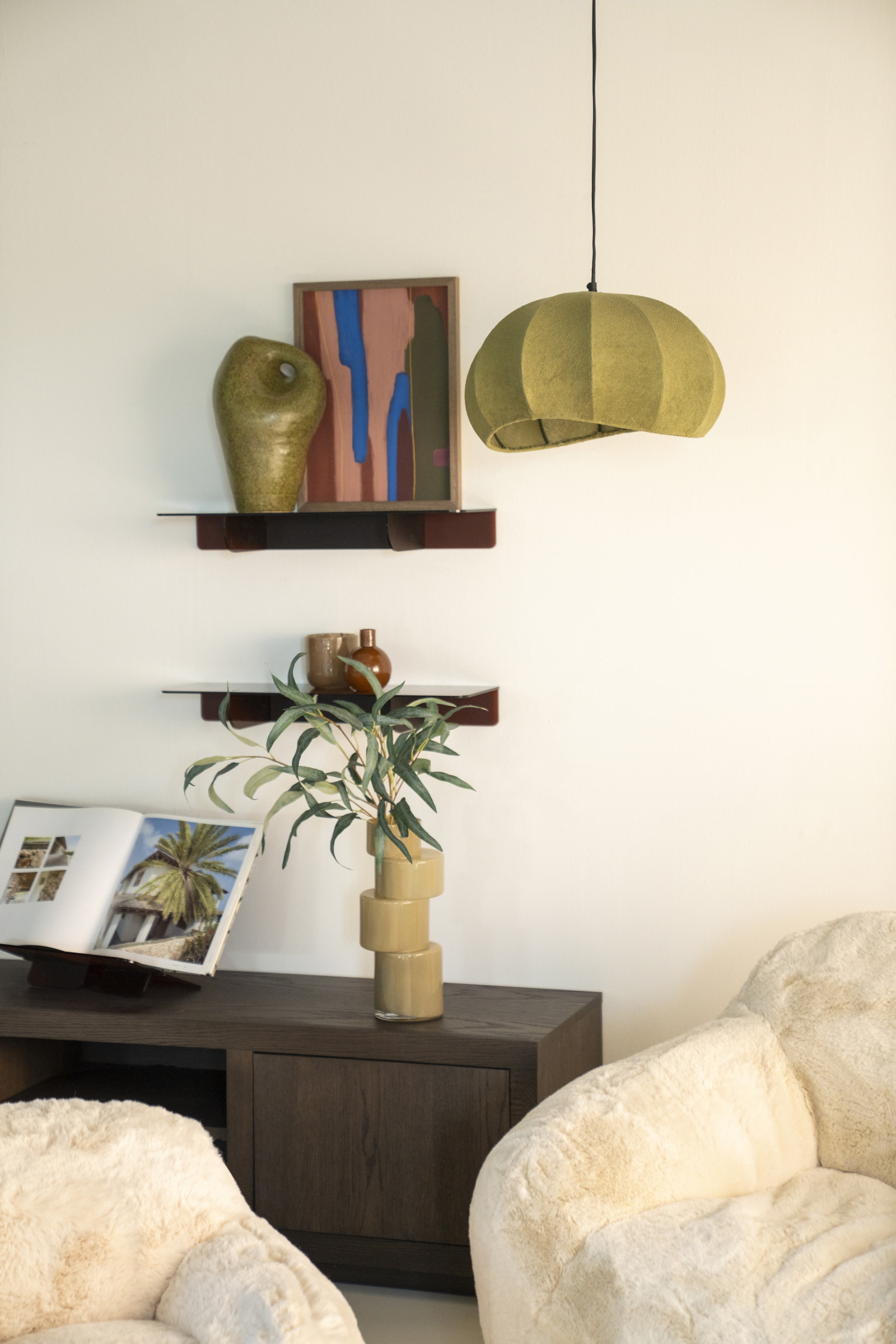 By-Boo Hanglamp 'Vinta' Katoen, kleur Groen