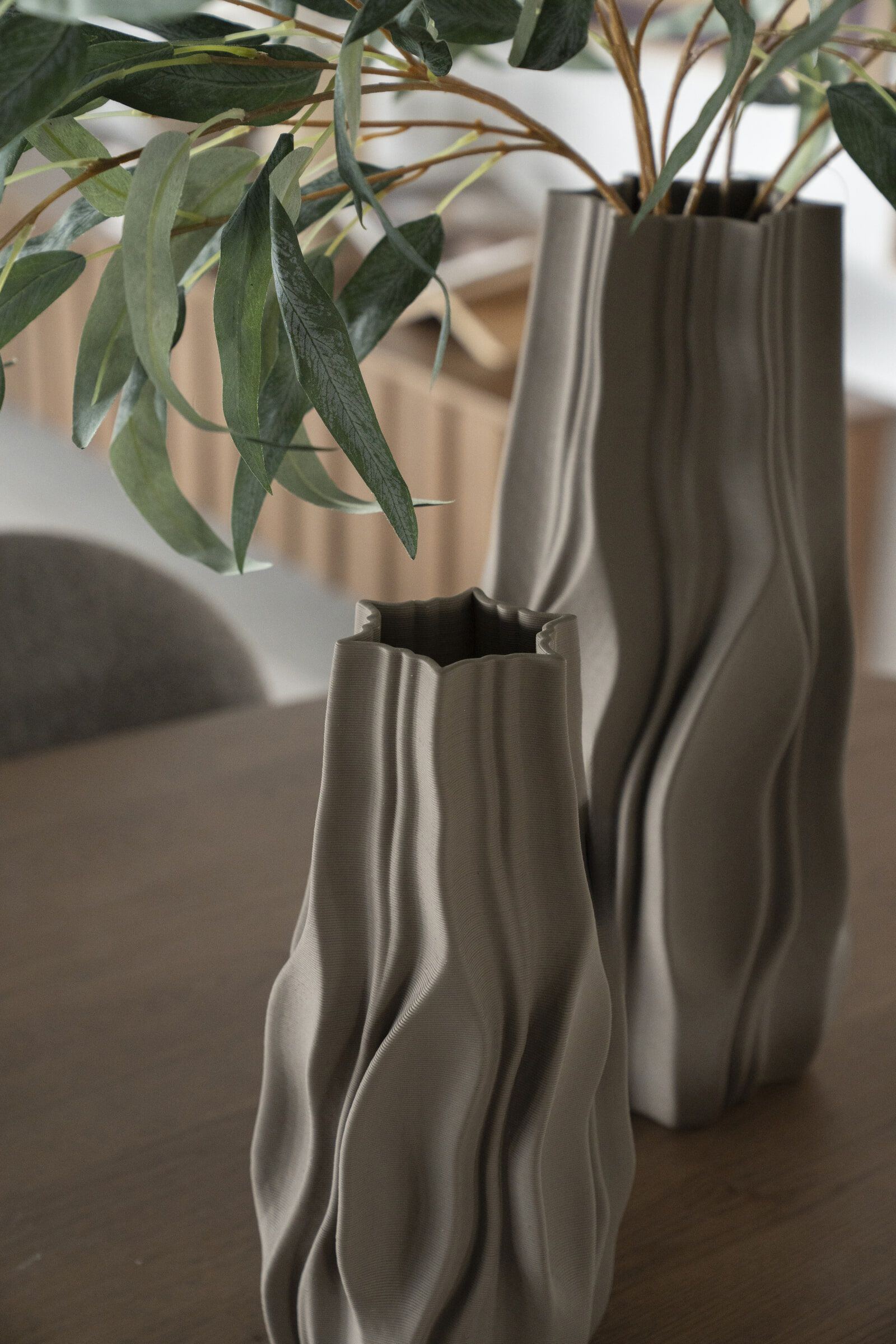 By-Boo Vaas 'Nove' 3D geprint Keramiek, 30cm