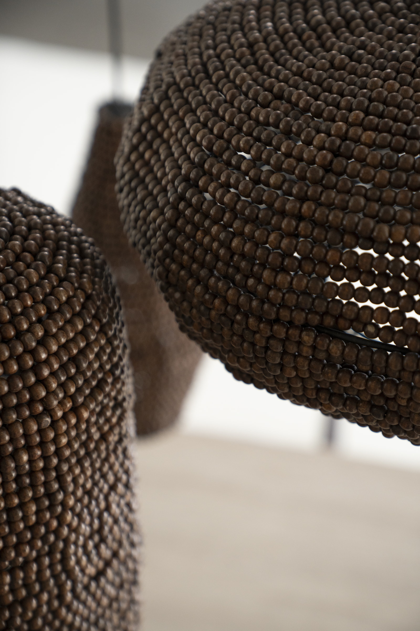 By-Boo Hanglamp 'Shanga' Houten kralen, 46cm