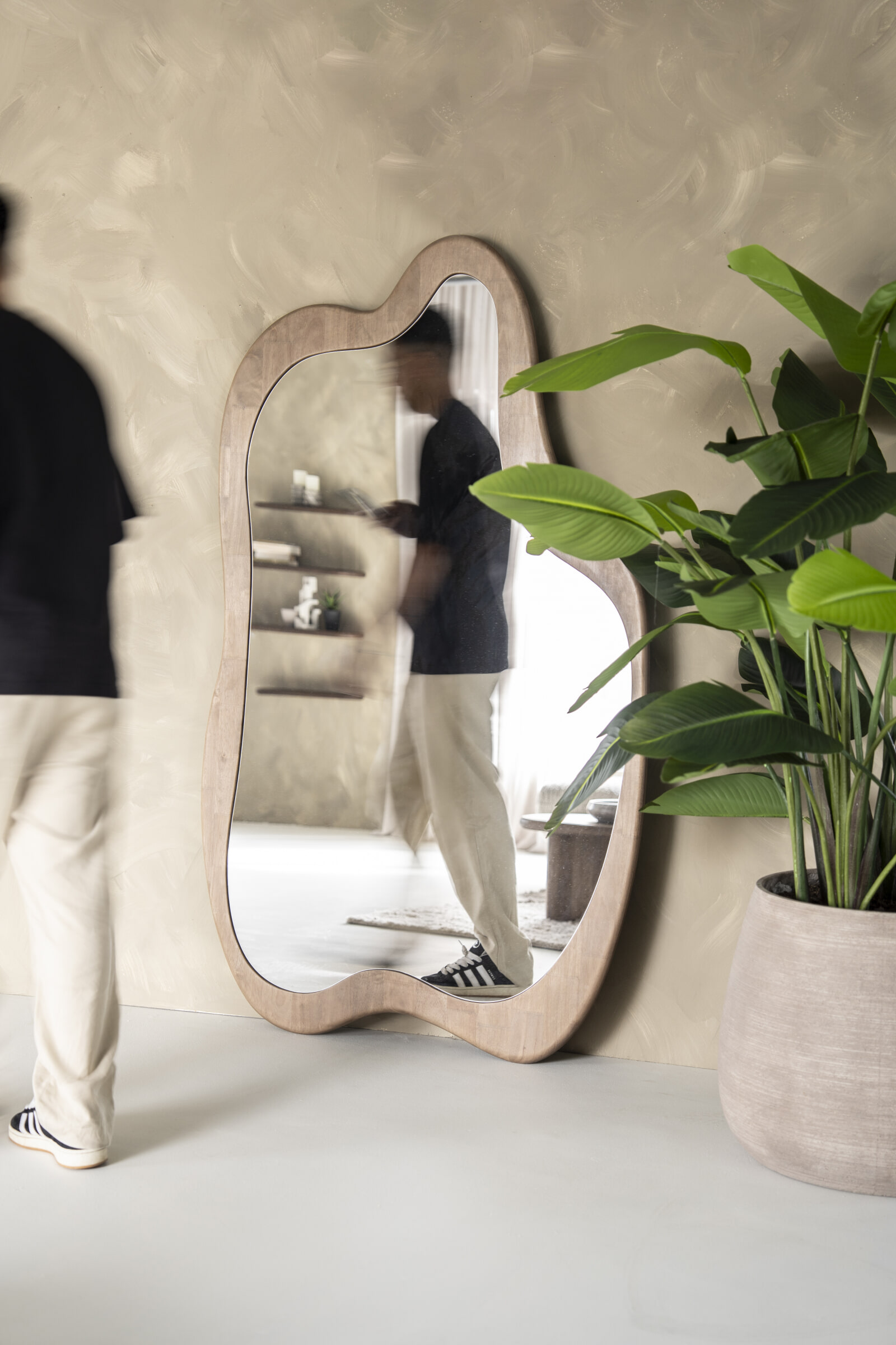 By-Boo Organische Spiegel 'Laban' Hout, 180 x 110cm