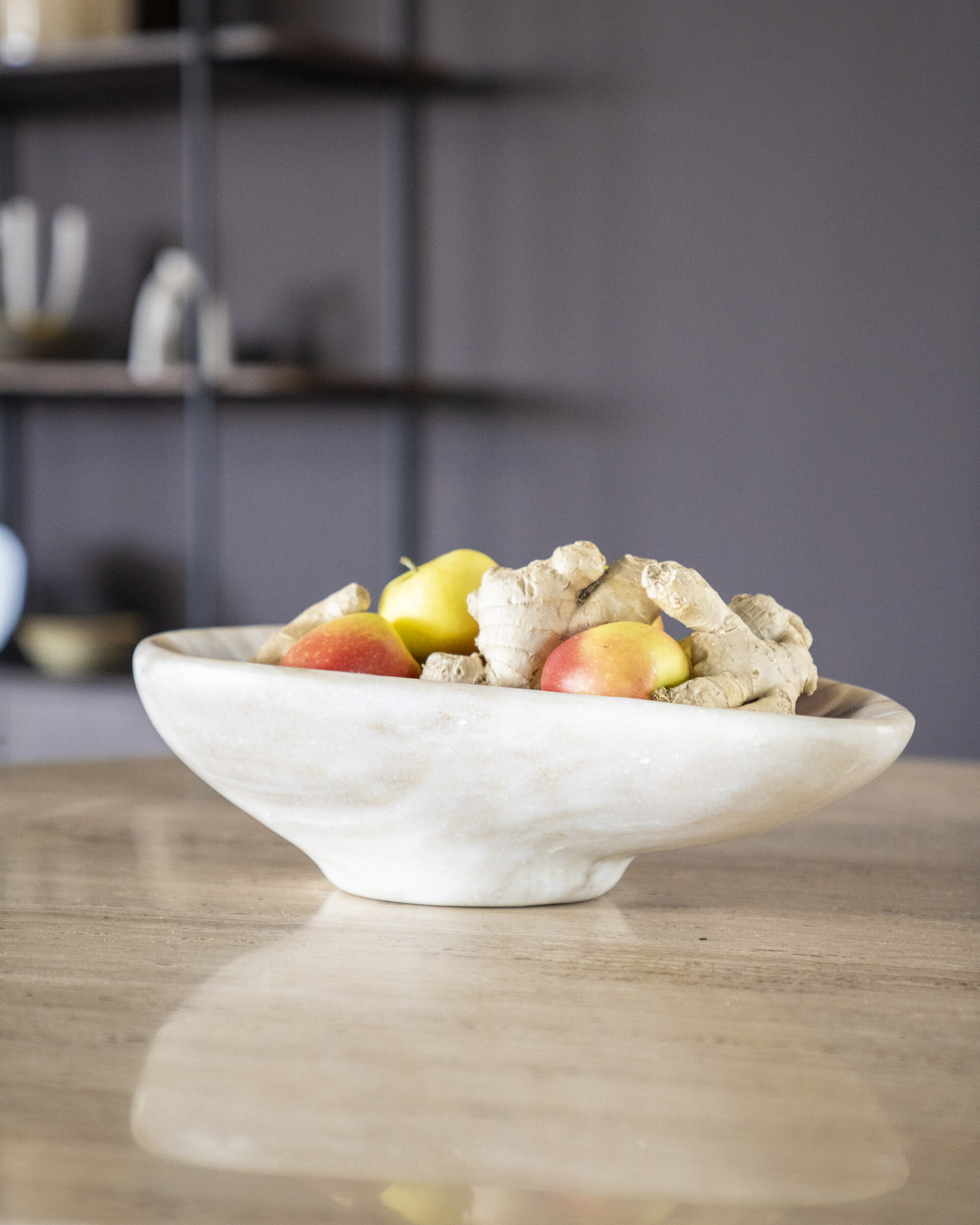 By-Boo Schaal 'Grigio' Marmer, 43 x 27cm