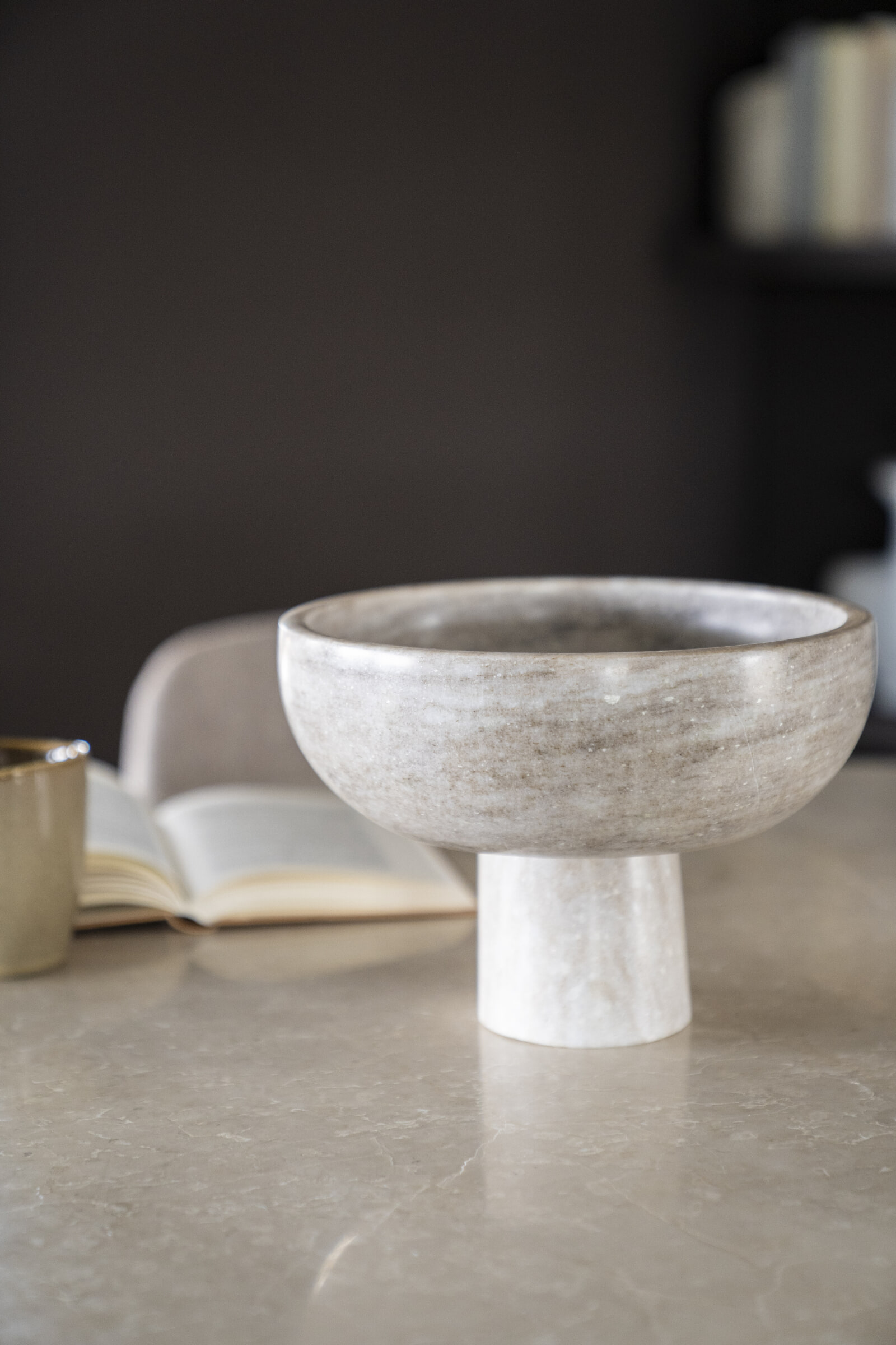 By-Boo Schaal 'Arbor' Marmer, 18cm hoog