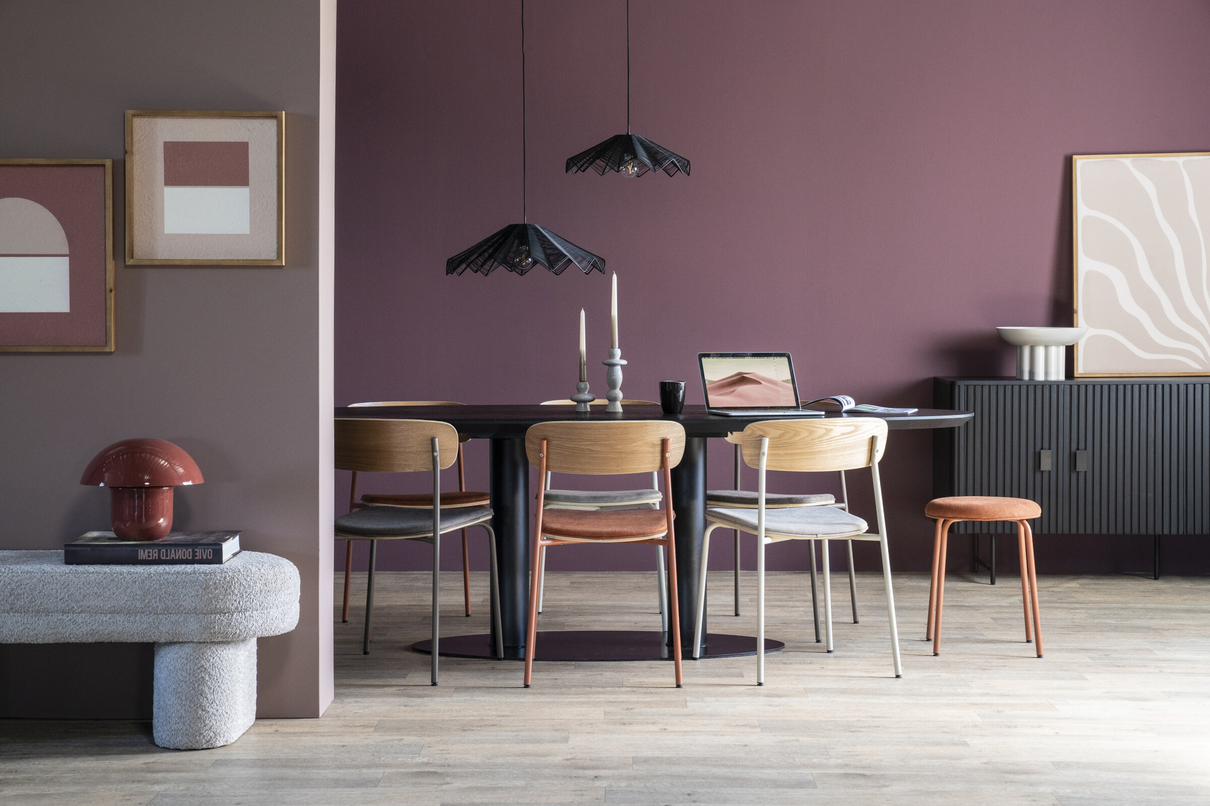 By-Boo Hanglamp 'Varjo' 51cm, kleur Zwart