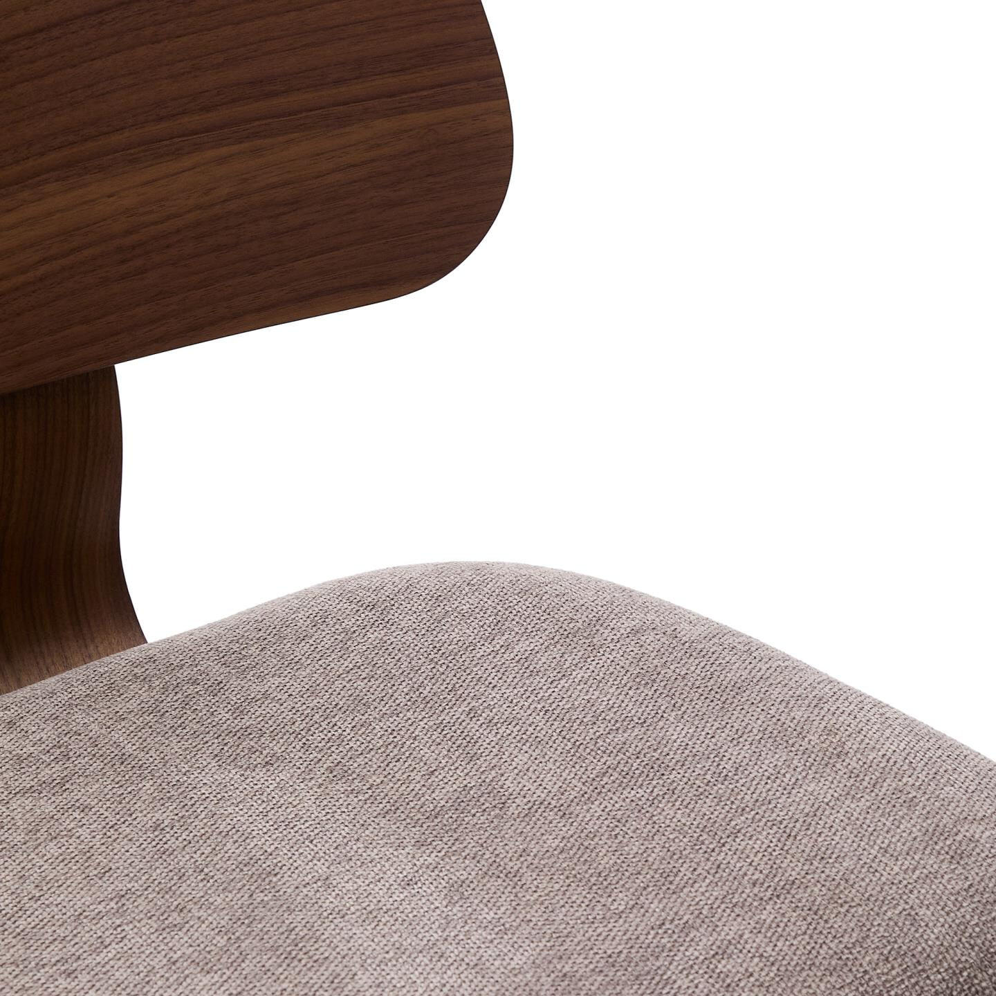 Kave Home Eetkamerstoel 'Gena' Walnoot en rubberhout, kleur Beige