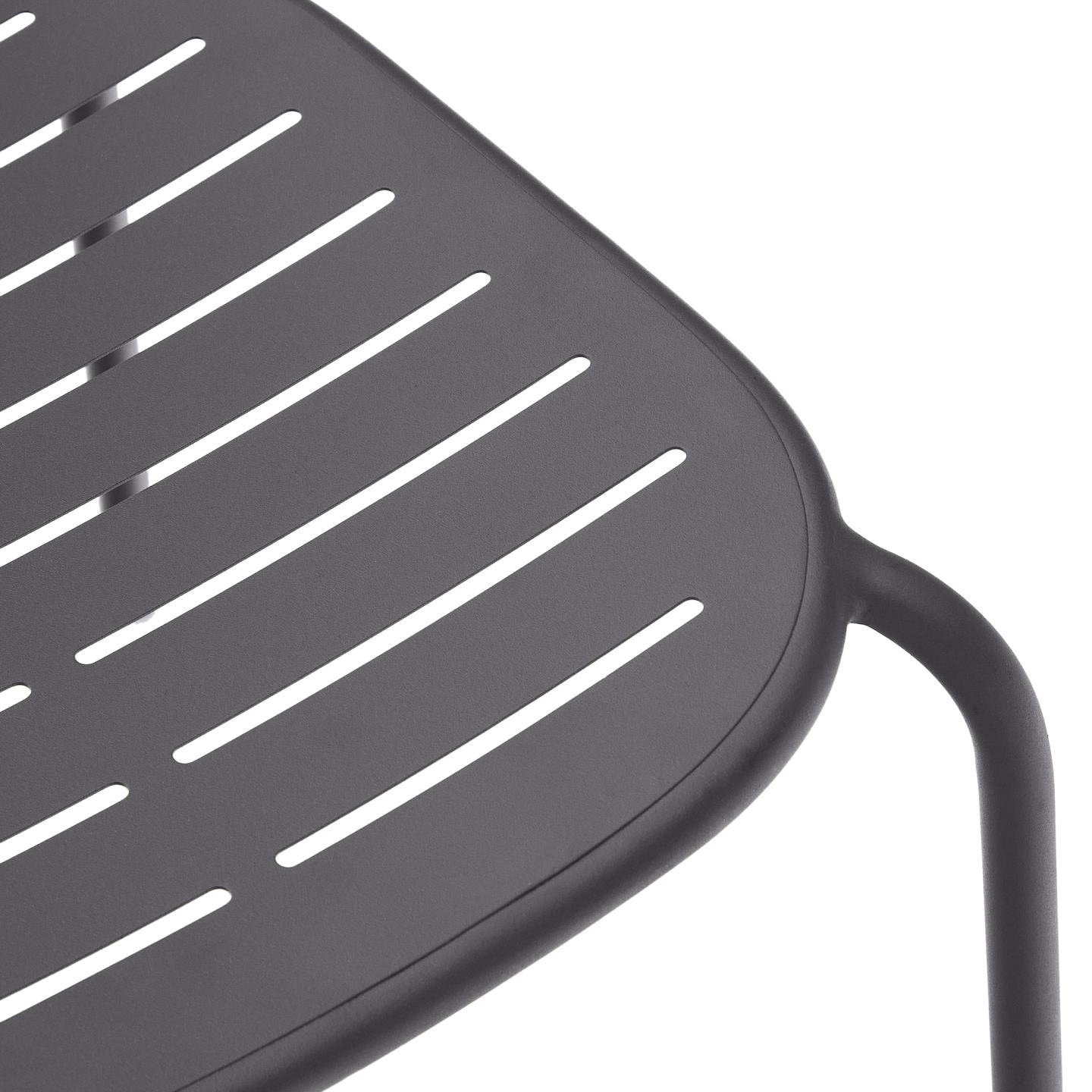 Kave Home Tuinstoel 'Brai' Staal, kleur Donkergrijs