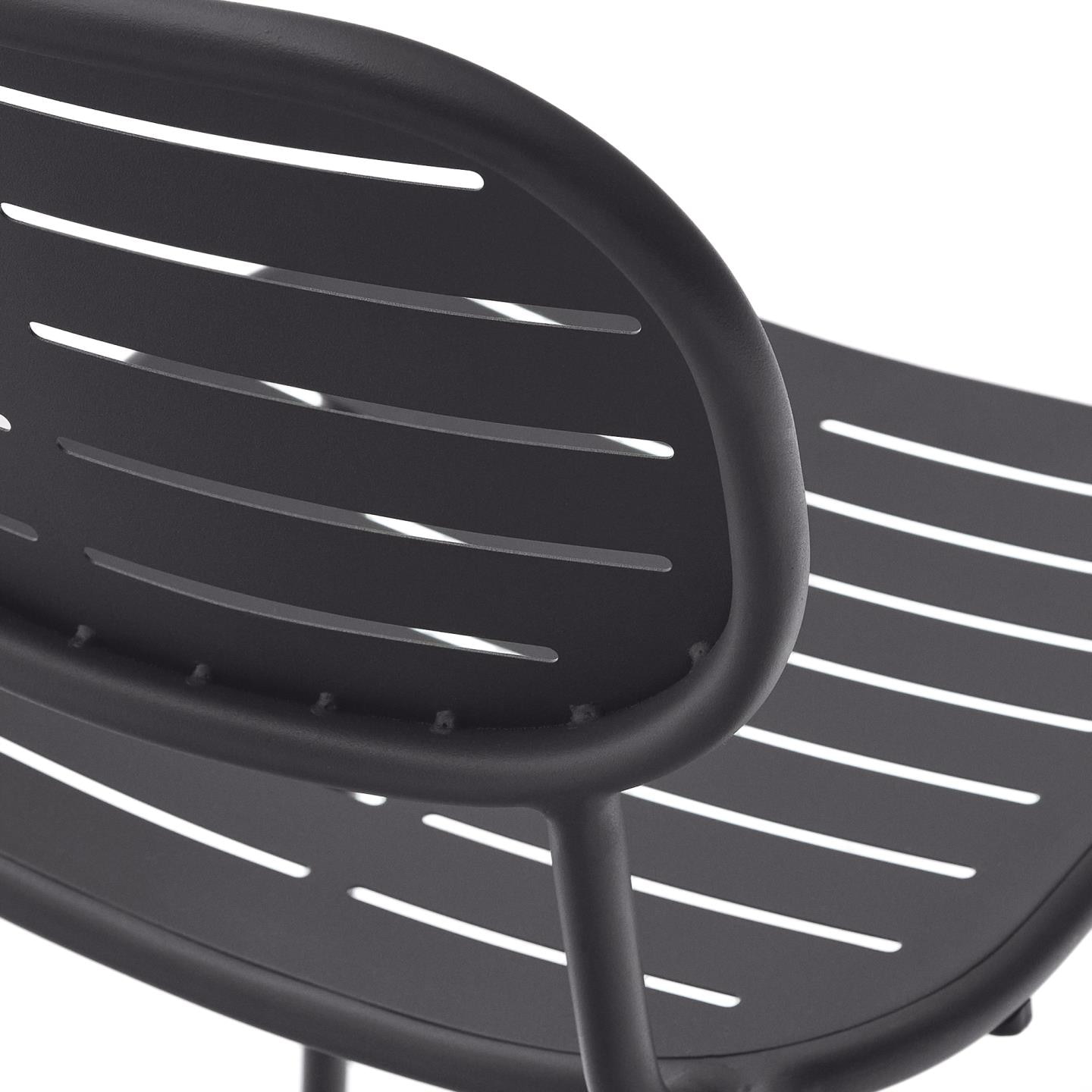 Kave Home Tuinstoel 'Brai' Staal, kleur Donkergrijs