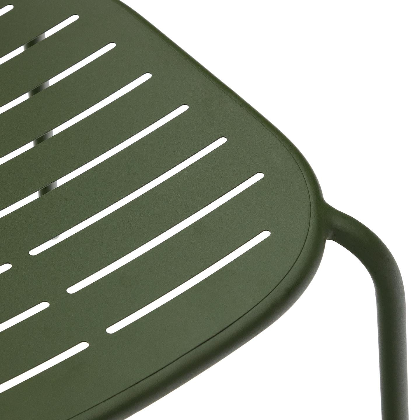 Kave Home Tuinstoel 'Brai' Staal, kleur Donkergroen